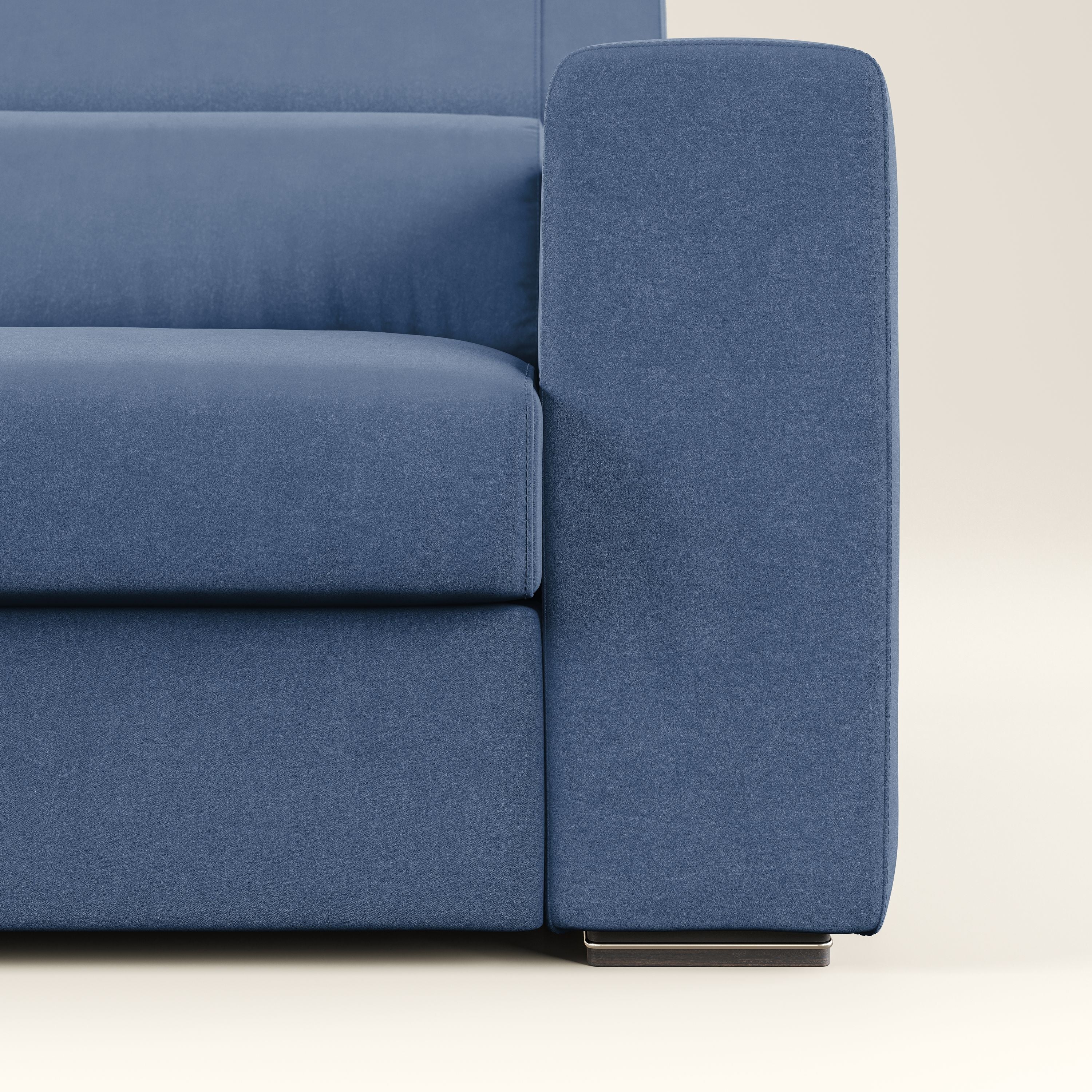 Vegas divano con poggiatesta reclinabili in microfibra smacchiabile T11 blu - divani.store
