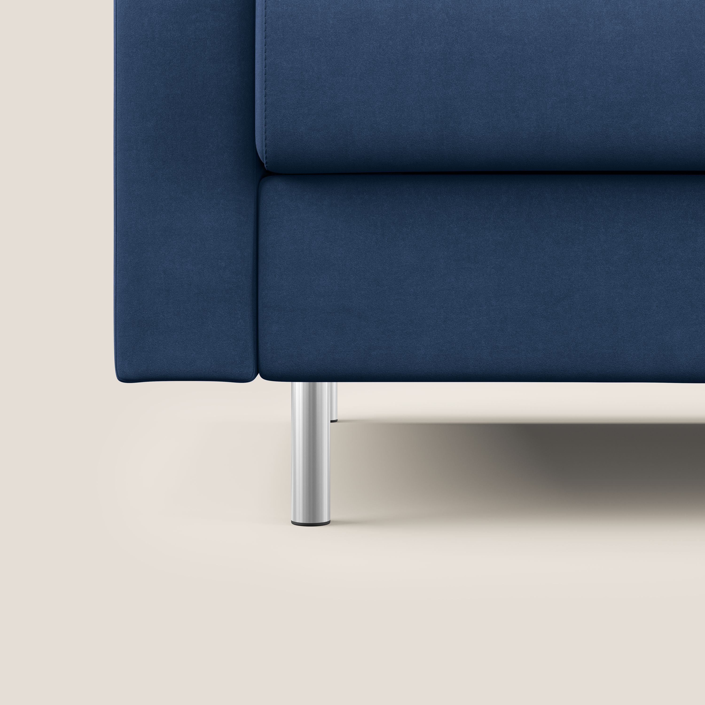 Megan divano letto matrimoniale in microfibra smacchiabile T11 blu - divani.store