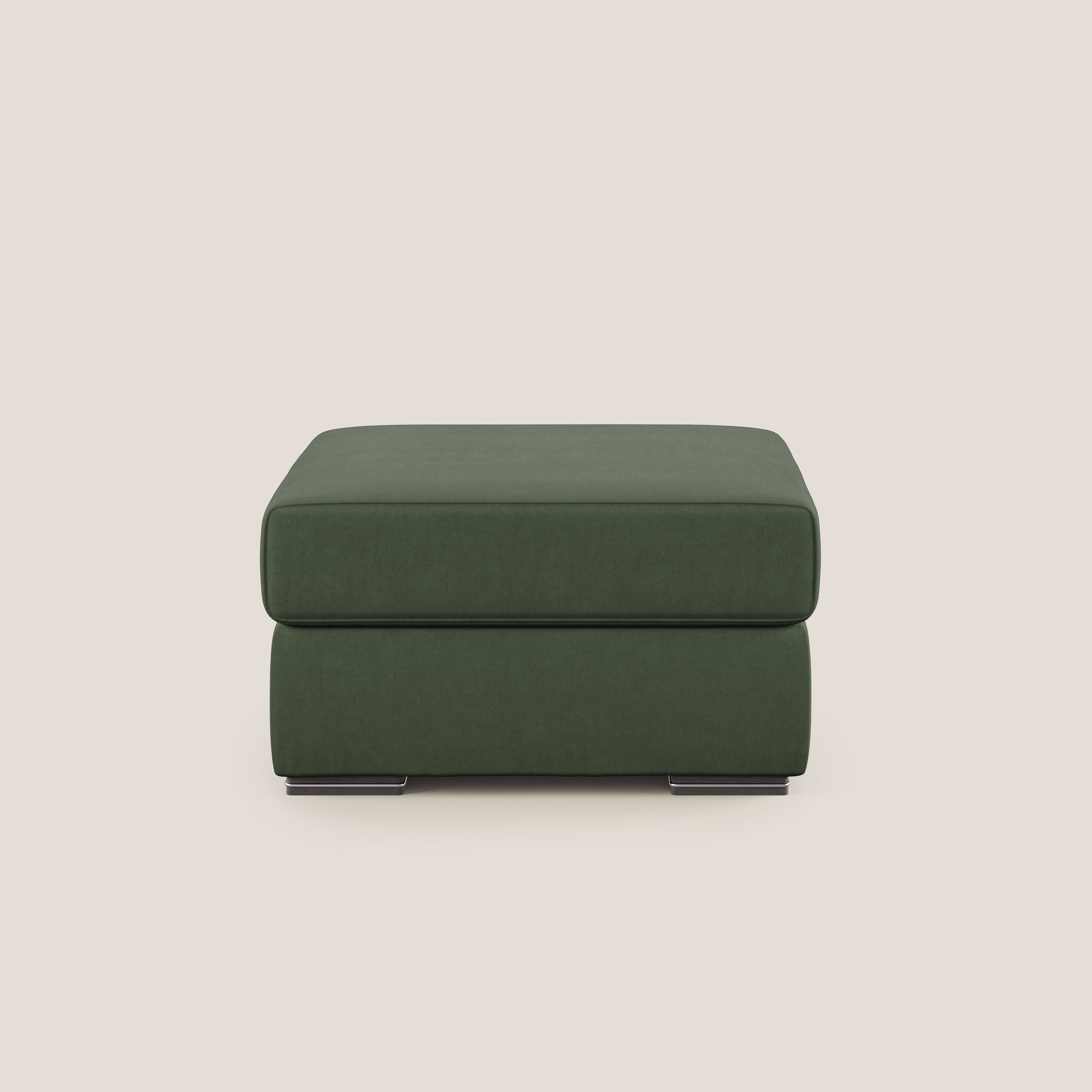 Sun pouf apribile contenitore in microfibra smacchiabile T11 verde - divani.store