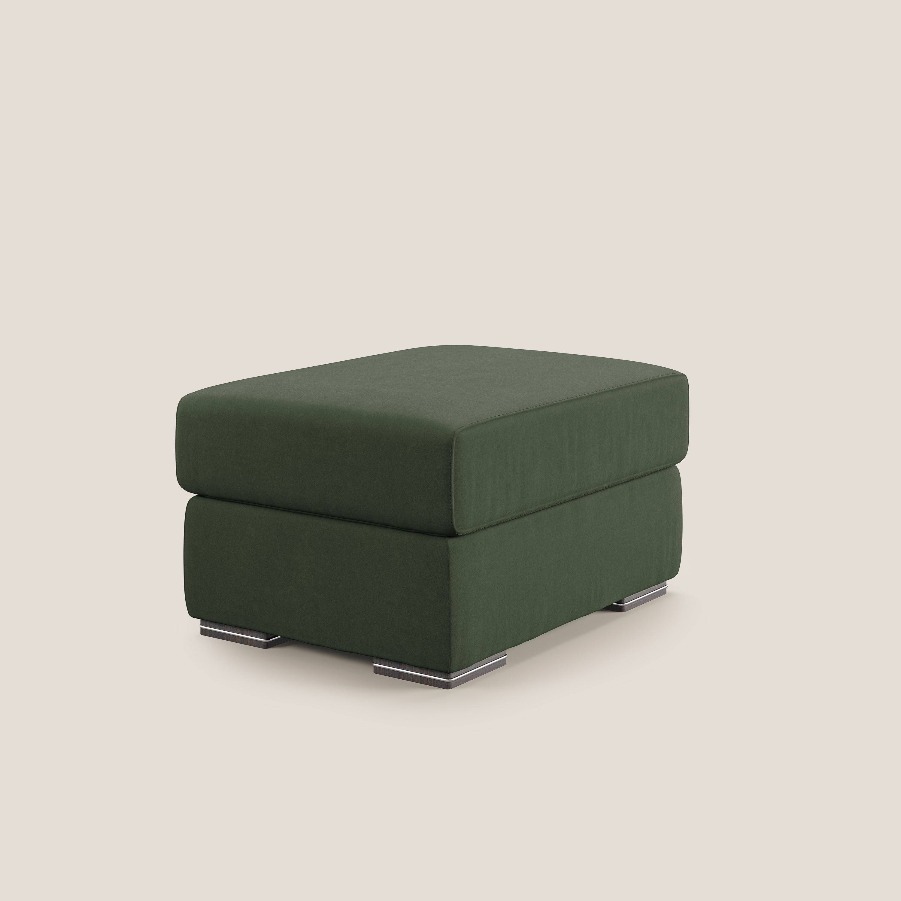 Sun pouf apribile contenitore in microfibra smacchiabile T11 verde - divani.store