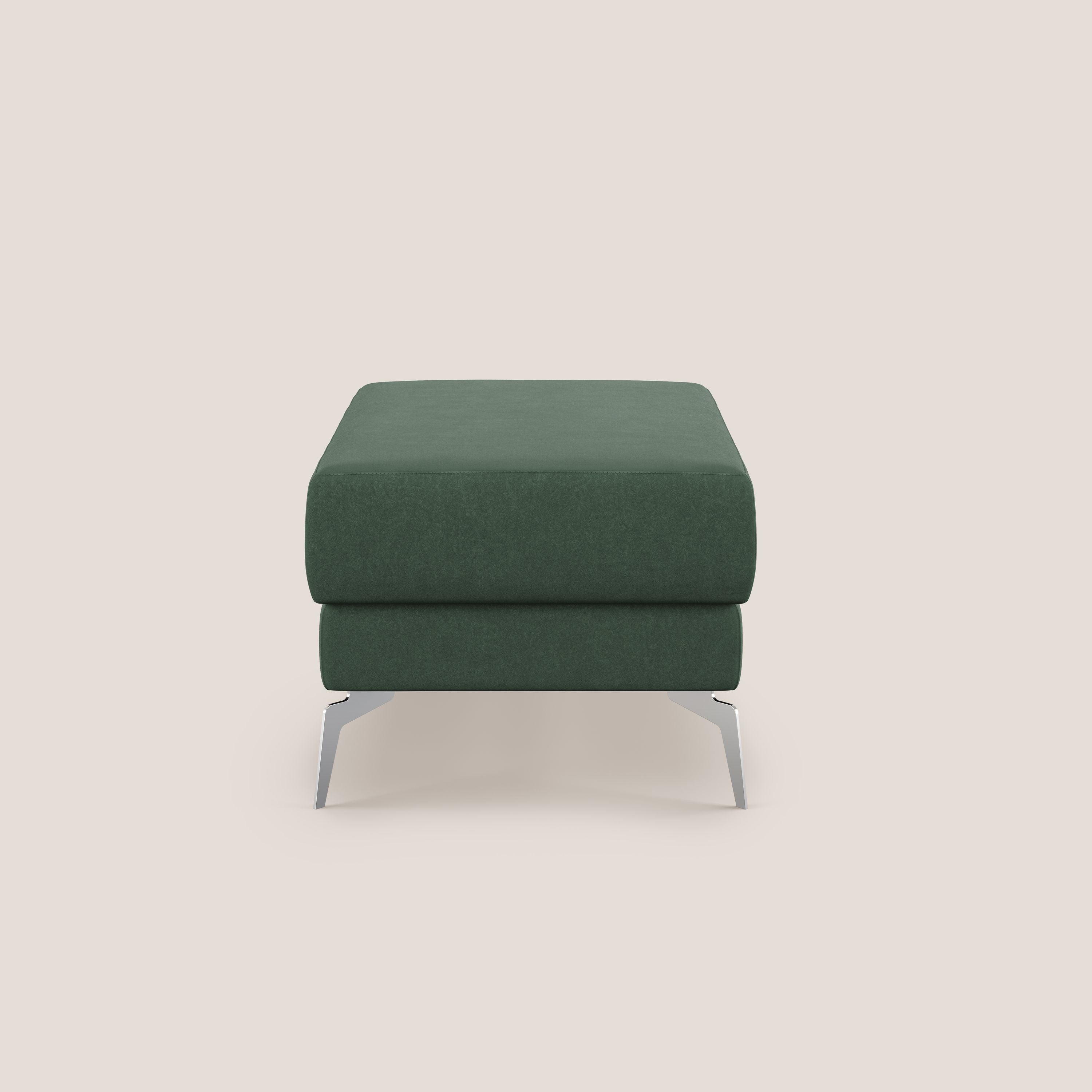 Star Pouf con piedini alti in microfibra impermeabile T11 verde - divani.store