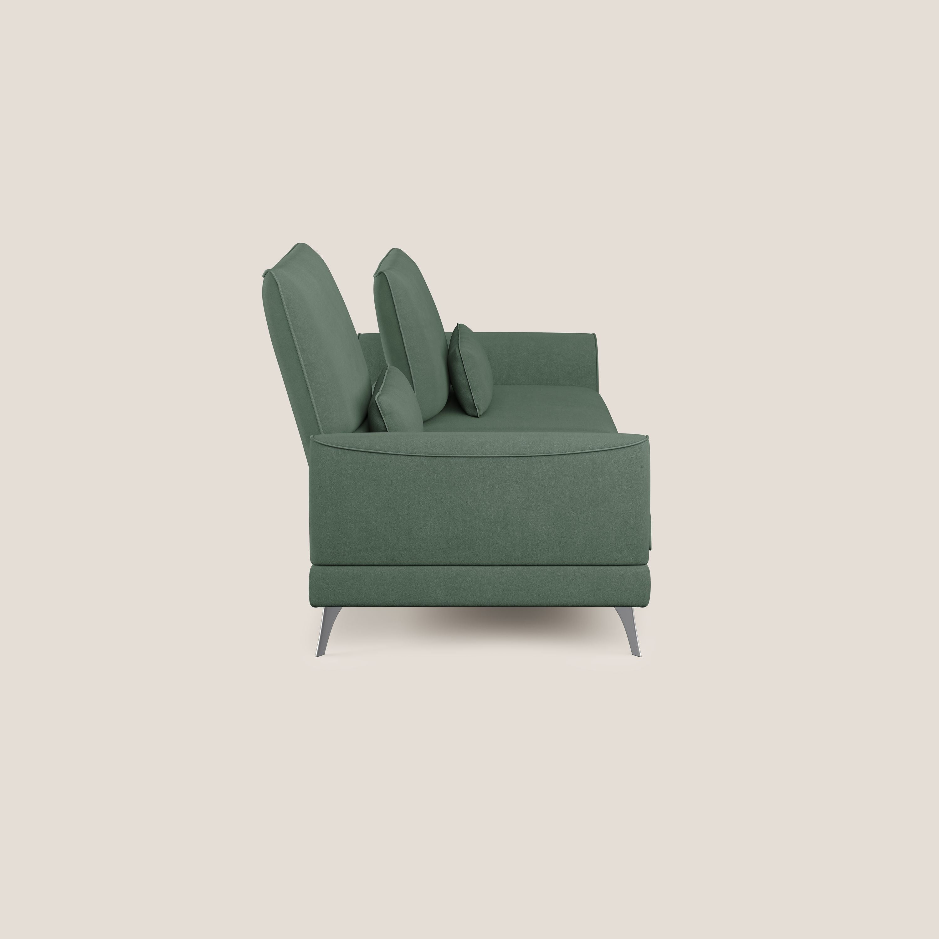 Tommy Divano relax con schienali traslanti in microfibra smacchiabile T11 verde - divani.store