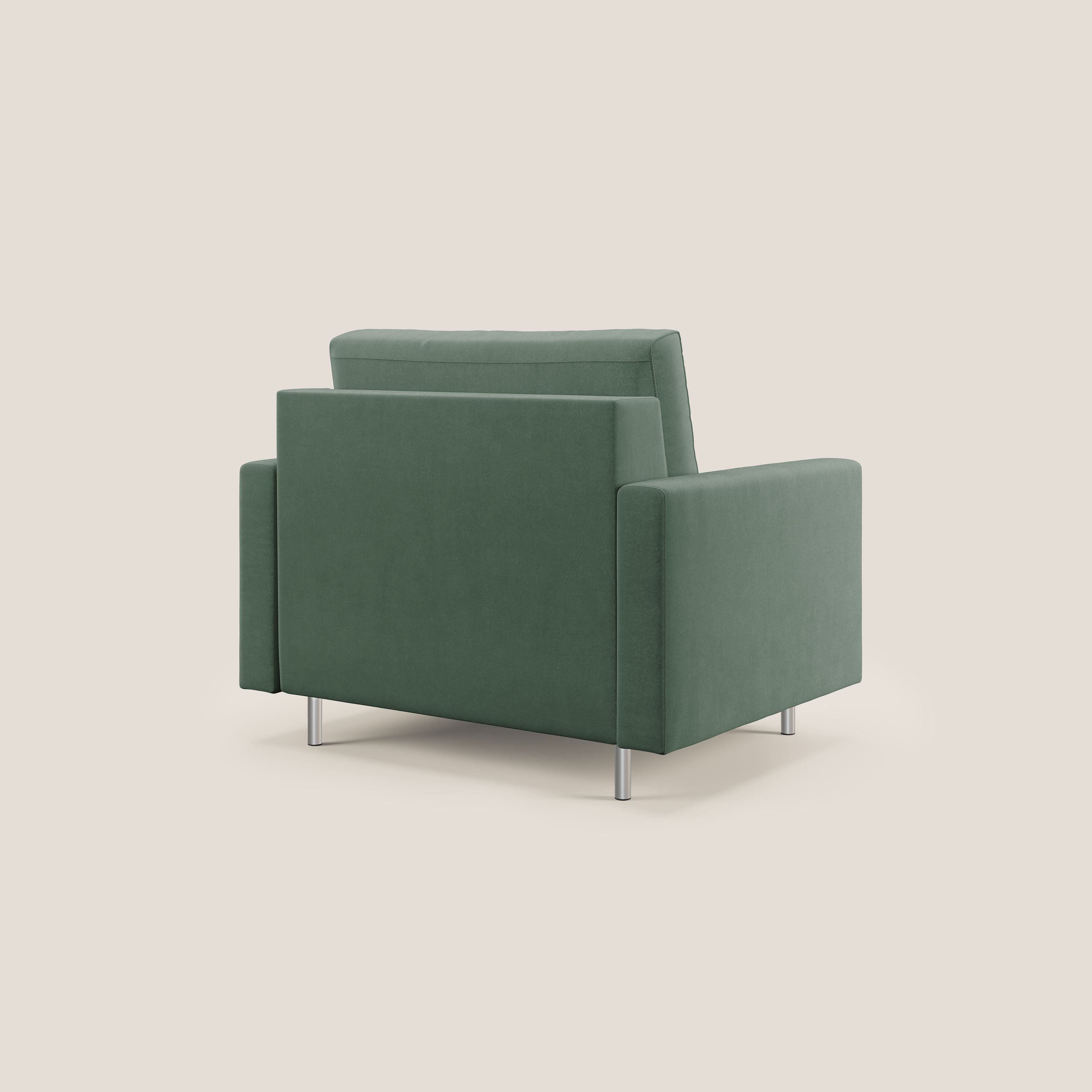 Megan poltrona letto in microfibra smacchiabile T11 verde - divani.store