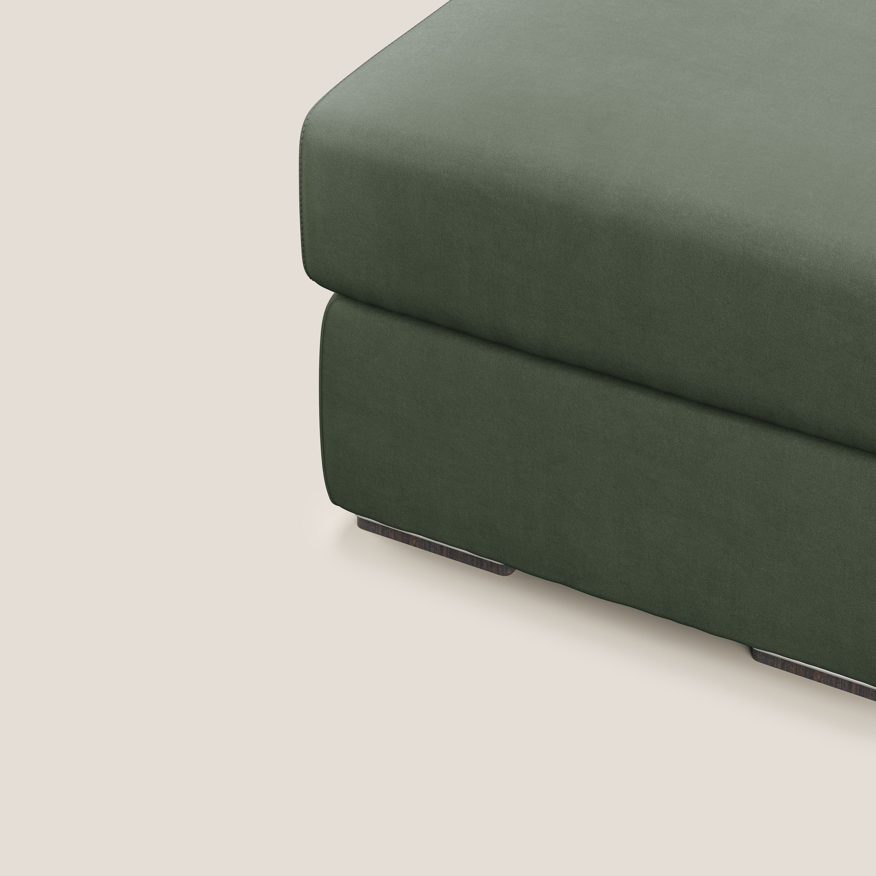 Sun pouf apribile contenitore in microfibra smacchiabile T11 verde - divani.store
