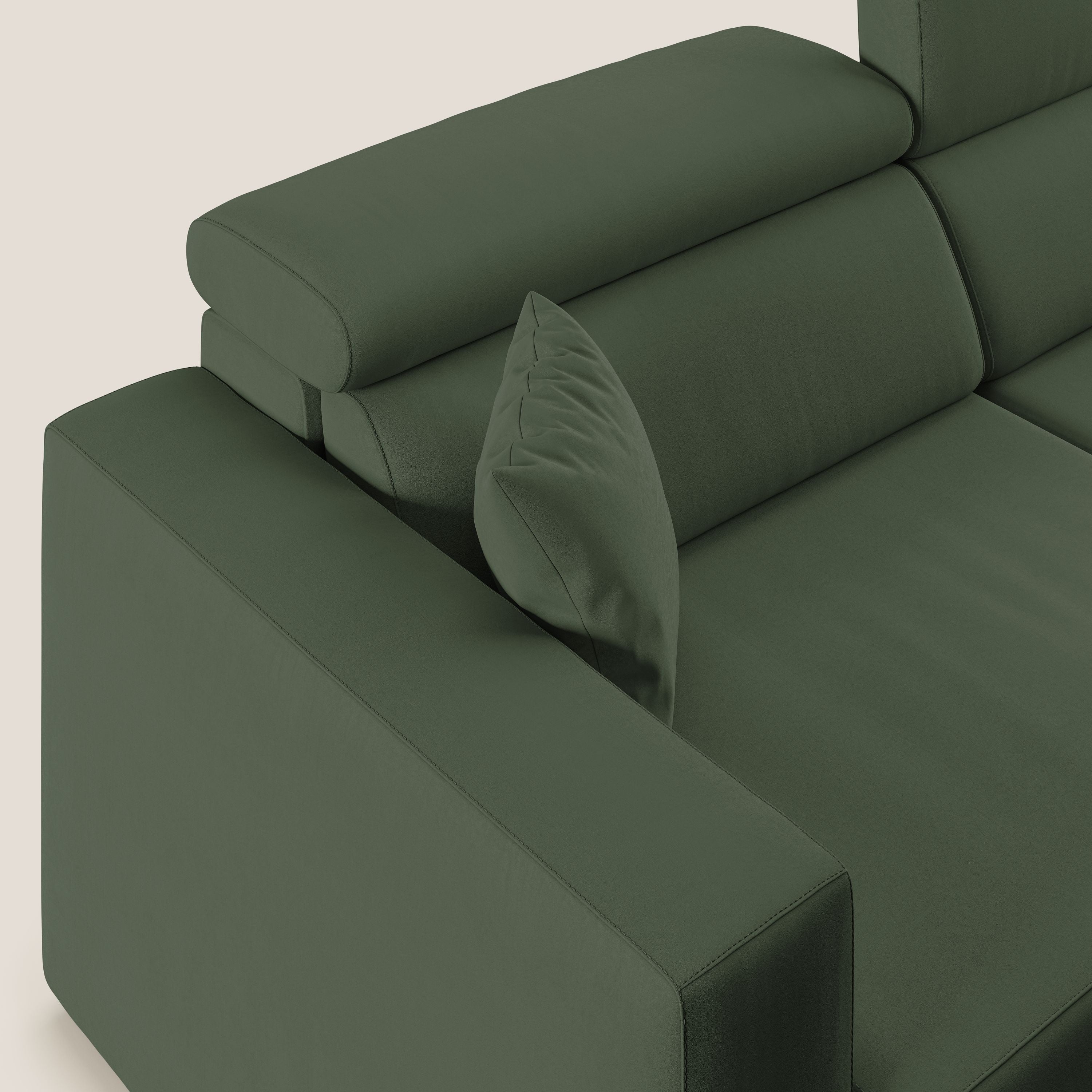 Orwell divano con seduta estraibile in microfibra smacchiabile T11 verde - divani.store