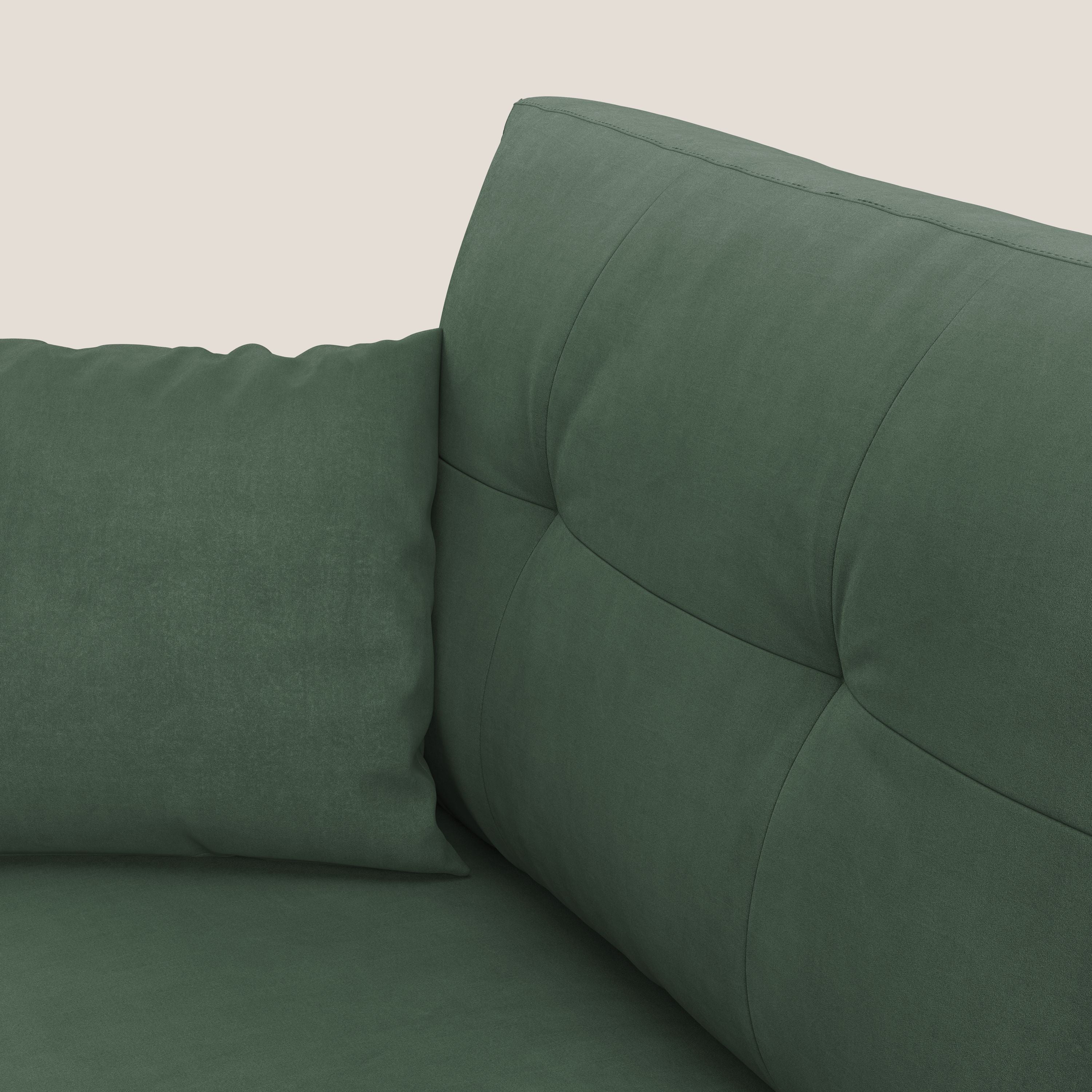 Megan divano letto matrimoniale in microfibra smacchiabile T11 verde - divani.store