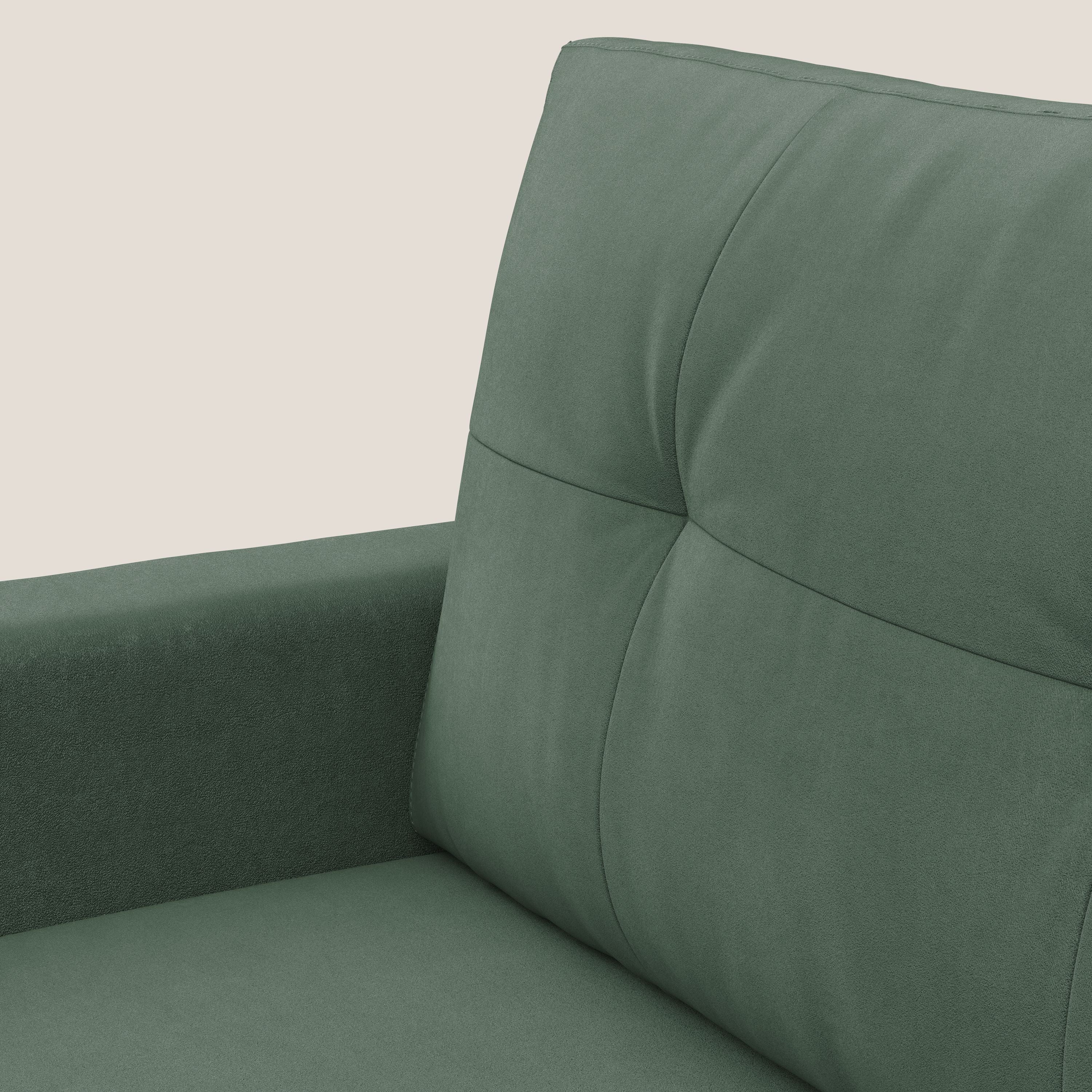 Megan poltrona letto in microfibra smacchiabile T11 verde - divani.store