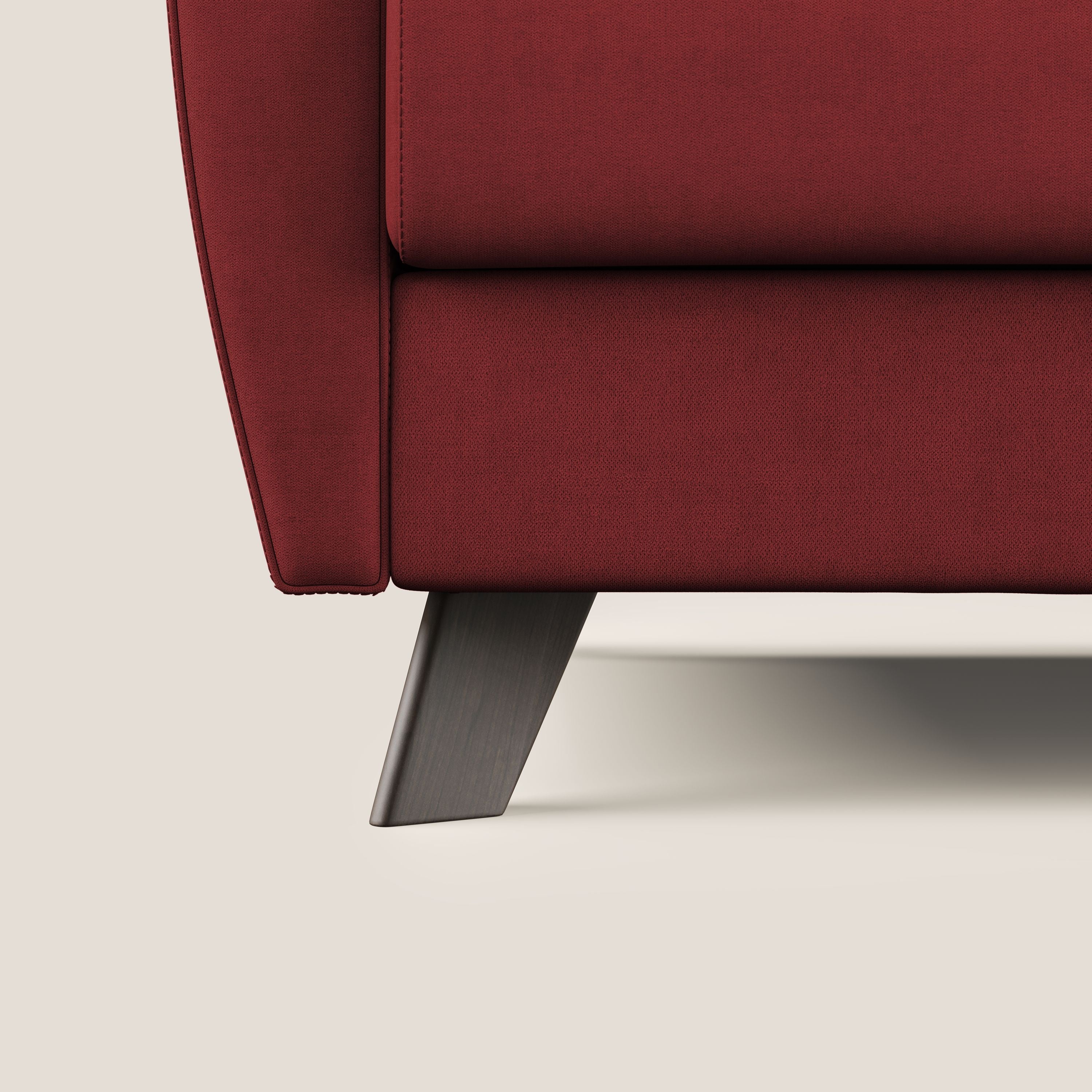 Callisto Divano letto matrimoniale in tessuto morbido impermeabile T02 rosso - divani.store