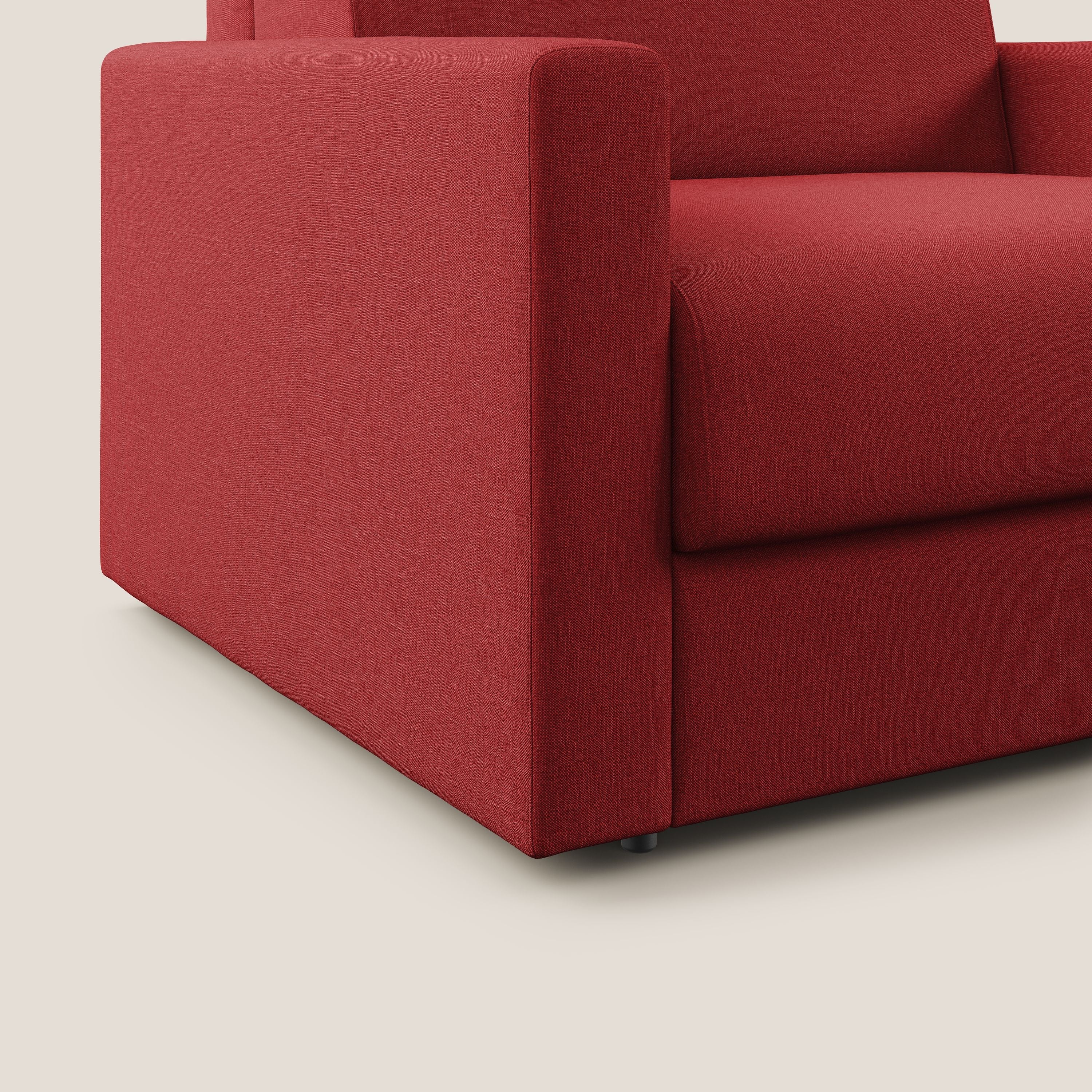 Chris poltrona letto in tessuto impermeabile T13 rosso - divani.store