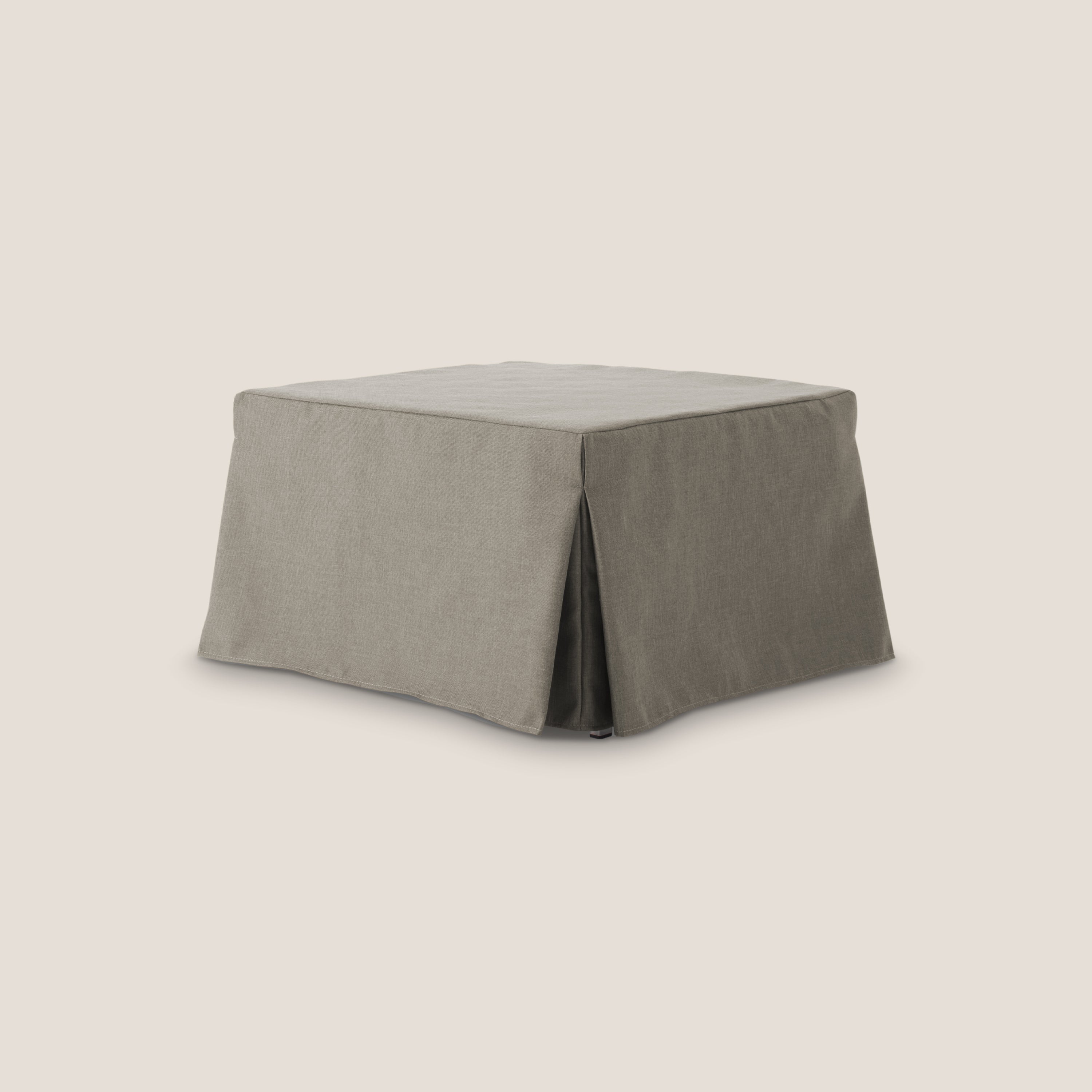 TIP-TOP Pouf LETTO in TESSUTO impermeabile T13 tortora - divani.store