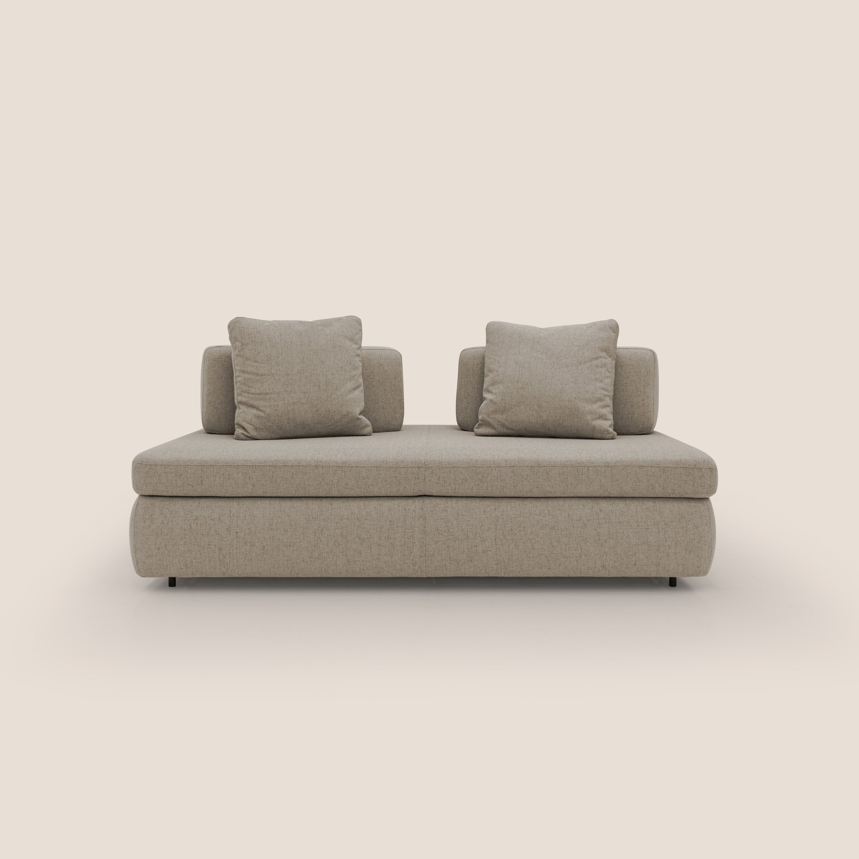 Gransasso Divano letto matrimoniale dal DESIGN innovativo in tessuto impermeabile T03 marrone - divani.store