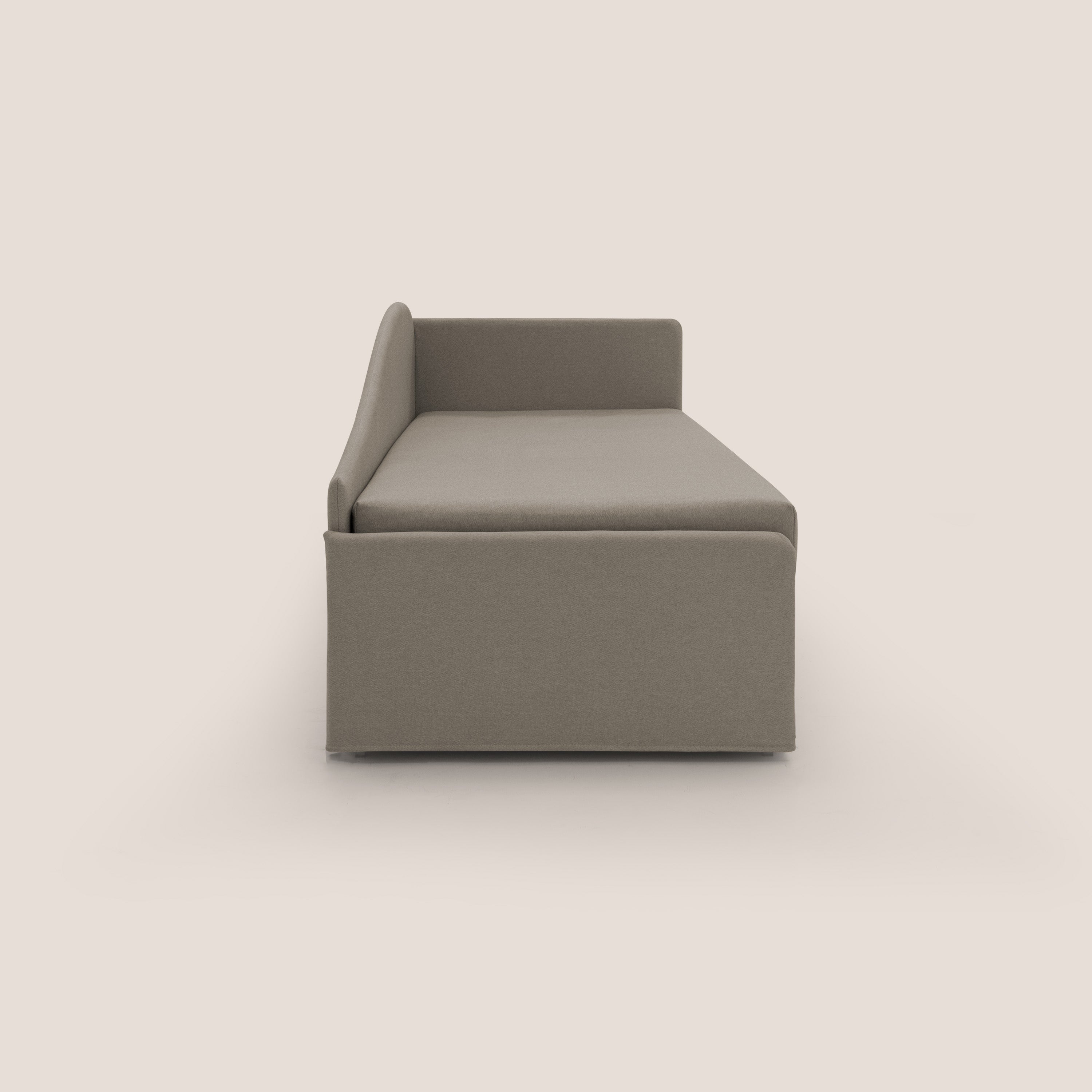 Nolo Divano duplex con doppio letto in tessuto simil cotone impermeabile T13 tortora - divani.store