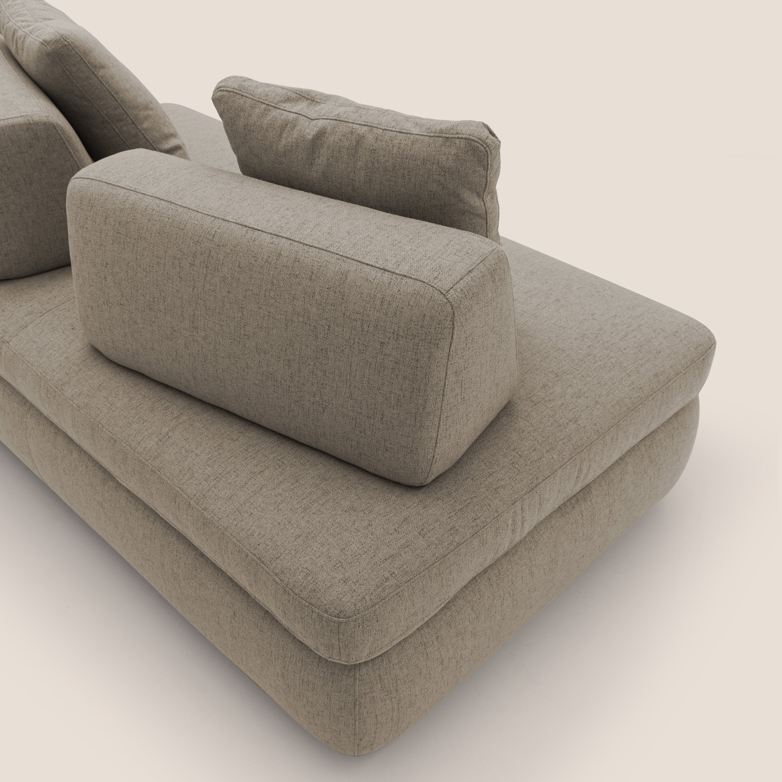 Gransasso Divano letto matrimoniale dal DESIGN innovativo in tessuto impermeabile T03 marrone - divani.store