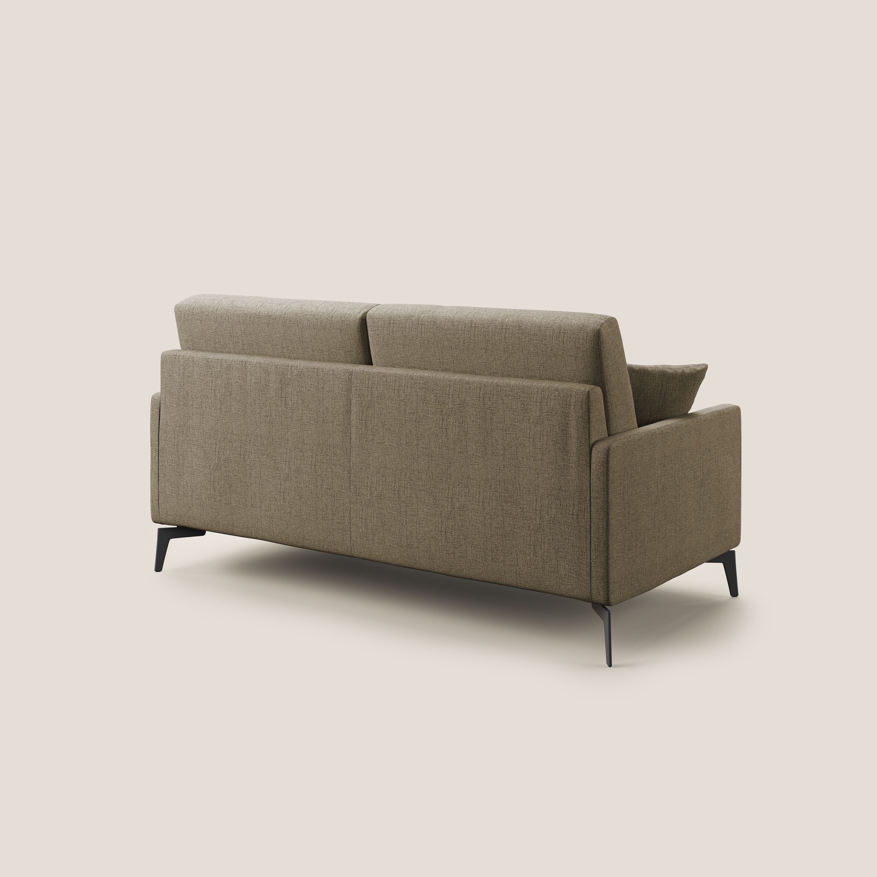 Saturno divano moderno in tessuto morbido impermeabile T03 marrone - divani.store