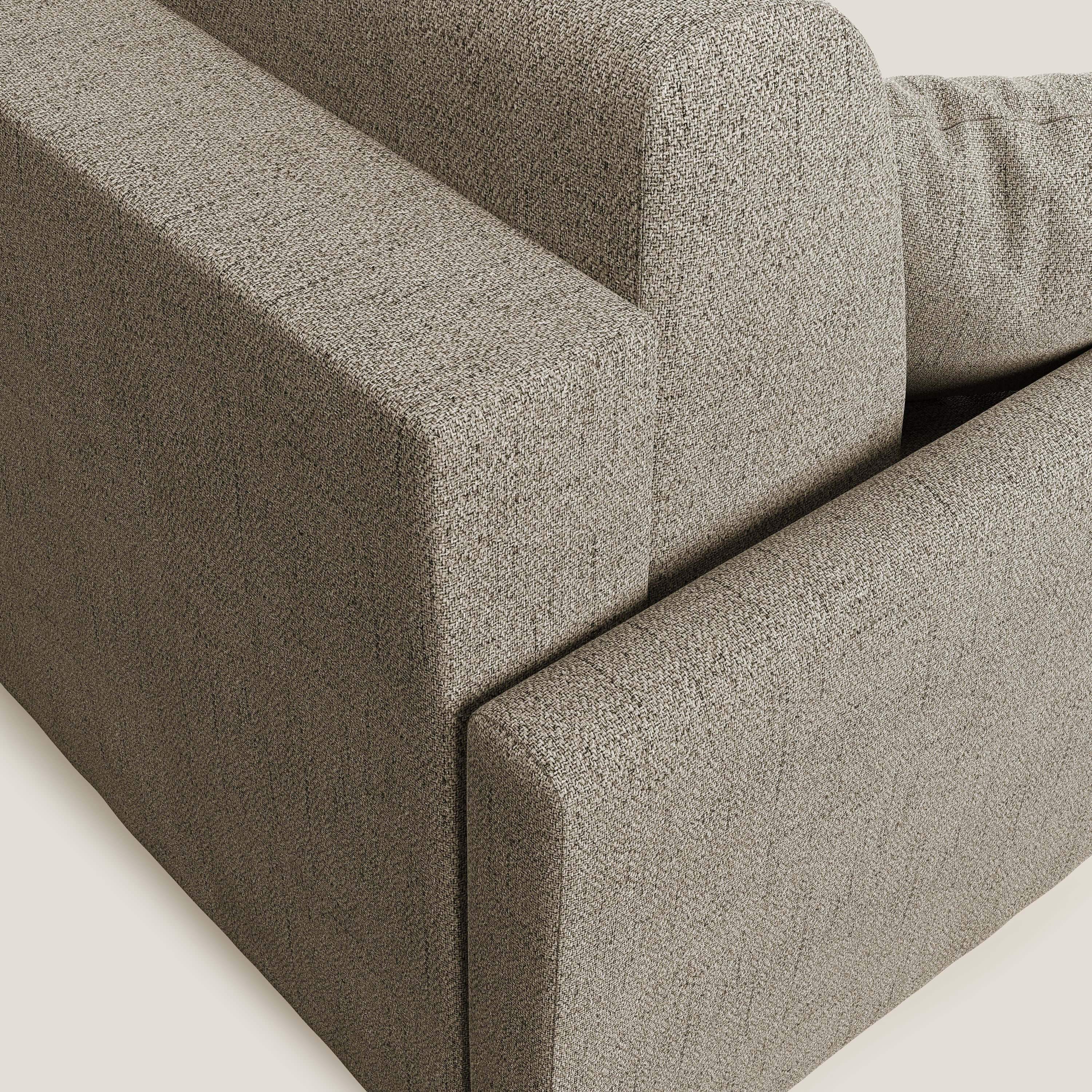 Edgar divano letto angolare in tessuto felis impermeabile T03 marrone - divani.store