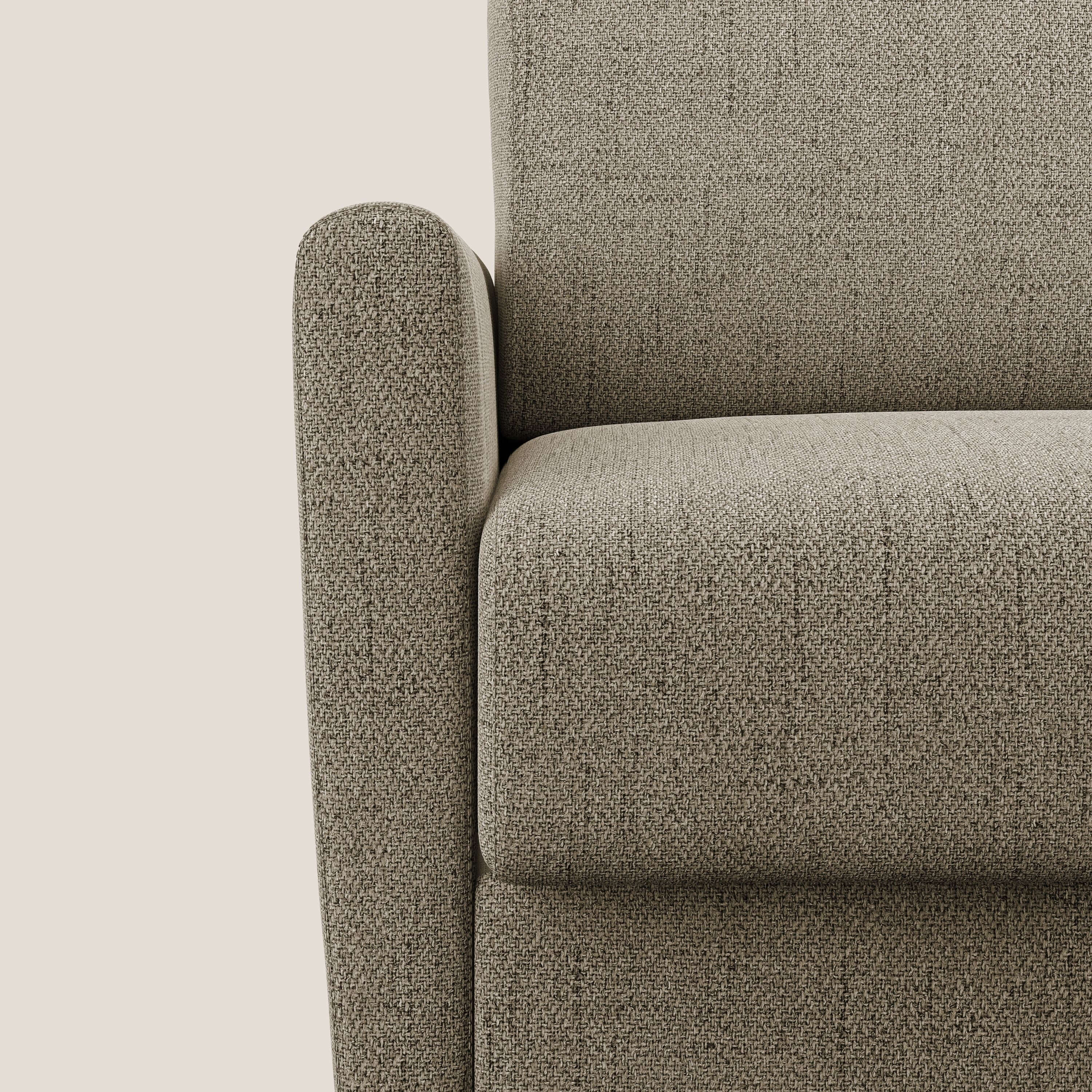 Edgar poltrona letto in tessuto felis impermeabile T03 marrone - divani.store