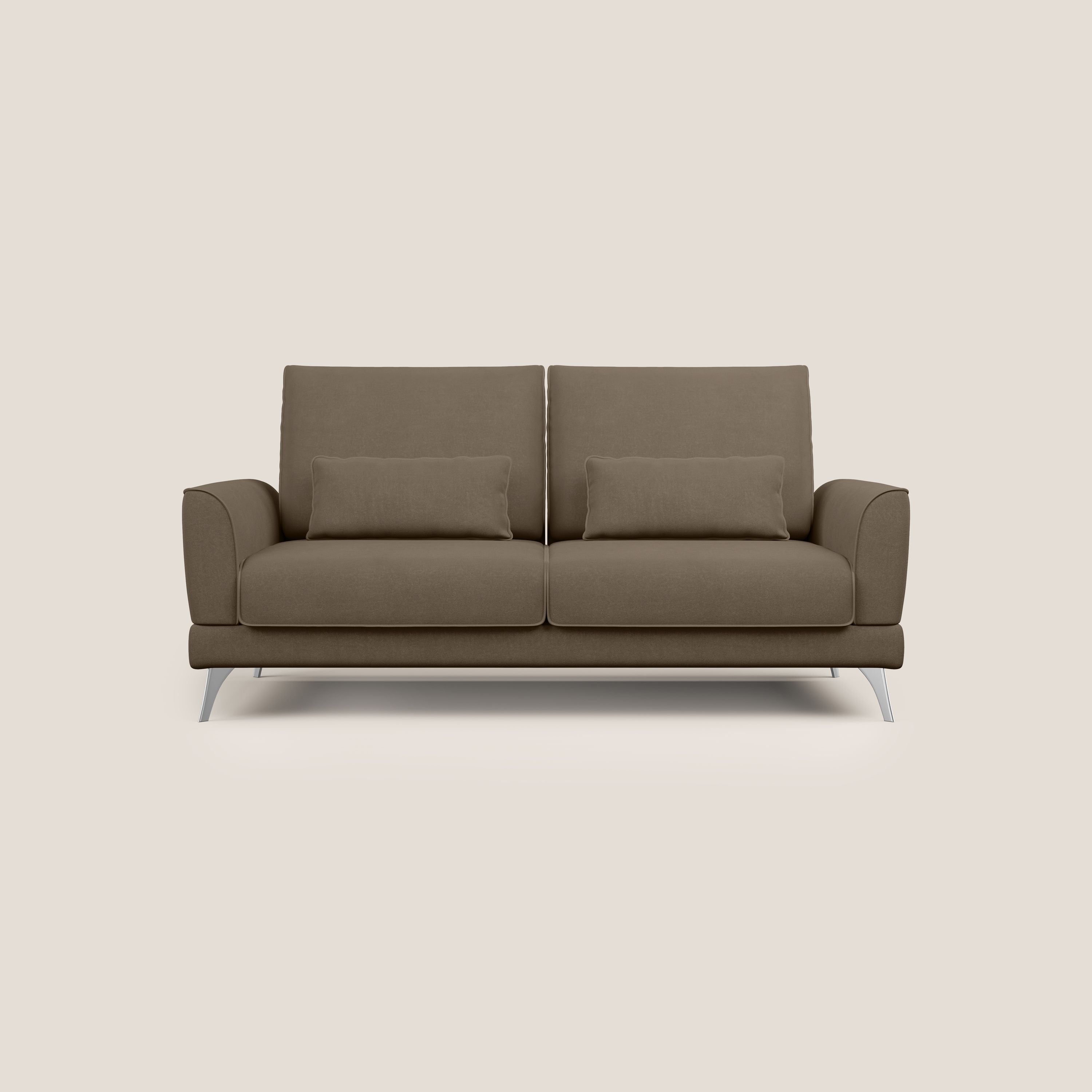 Tommy Divano relax con schienali traslanti in microfibra smacchiabile T11 marrone - divani.store