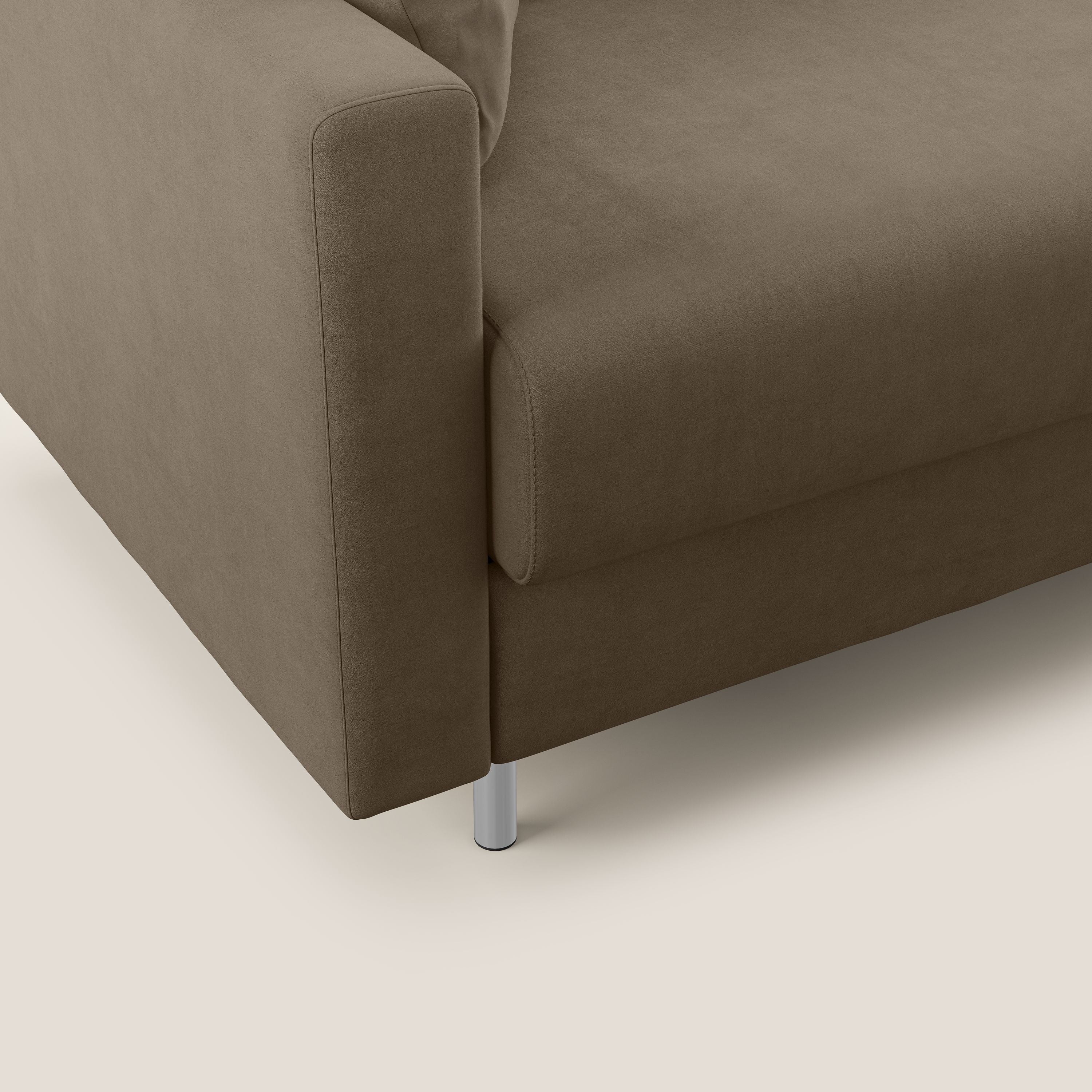 Megan divano letto matrimoniale in microfibra smacchiabile T11 marrone - divani.store