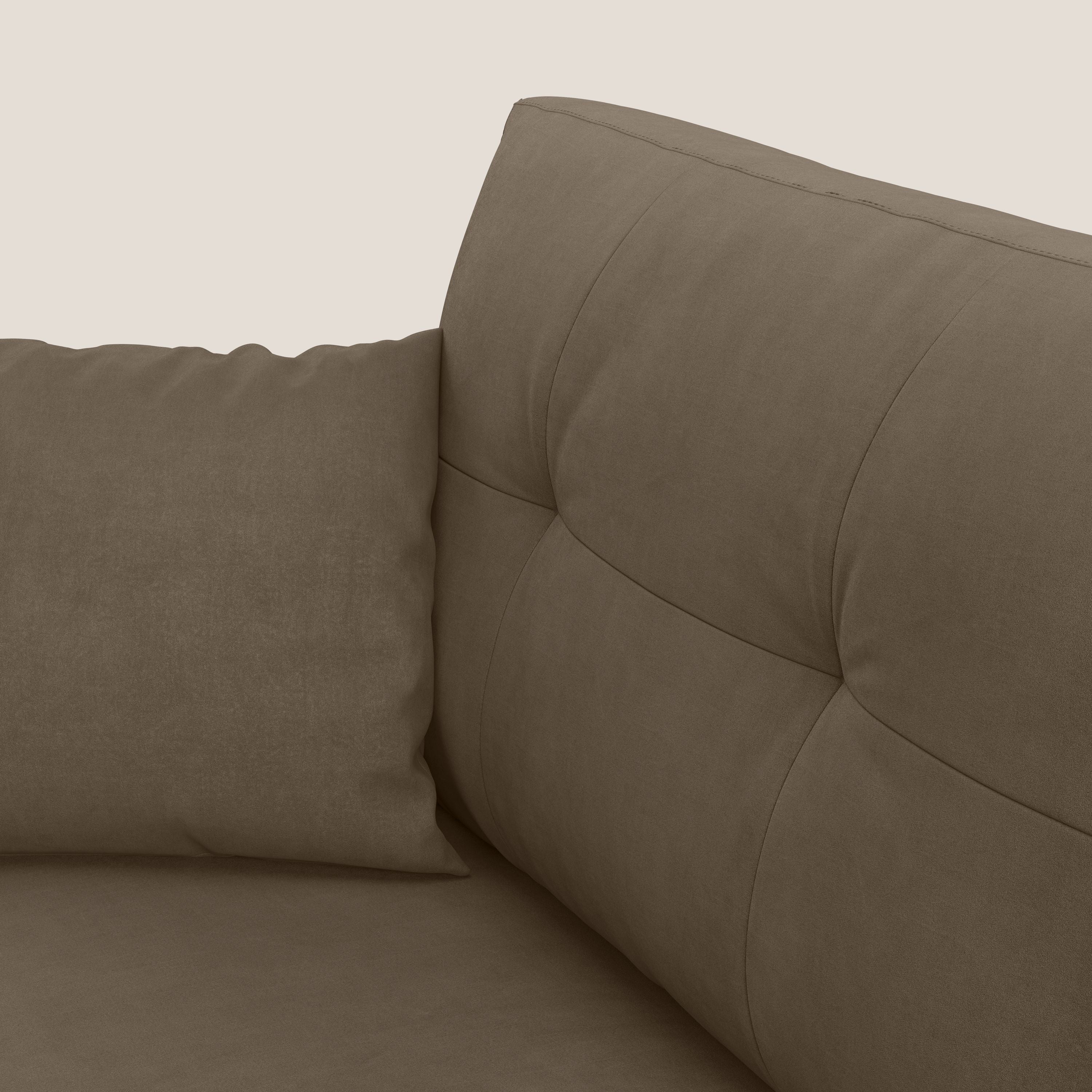 Megan divano letto matrimoniale in microfibra smacchiabile T11 marrone - divani.store