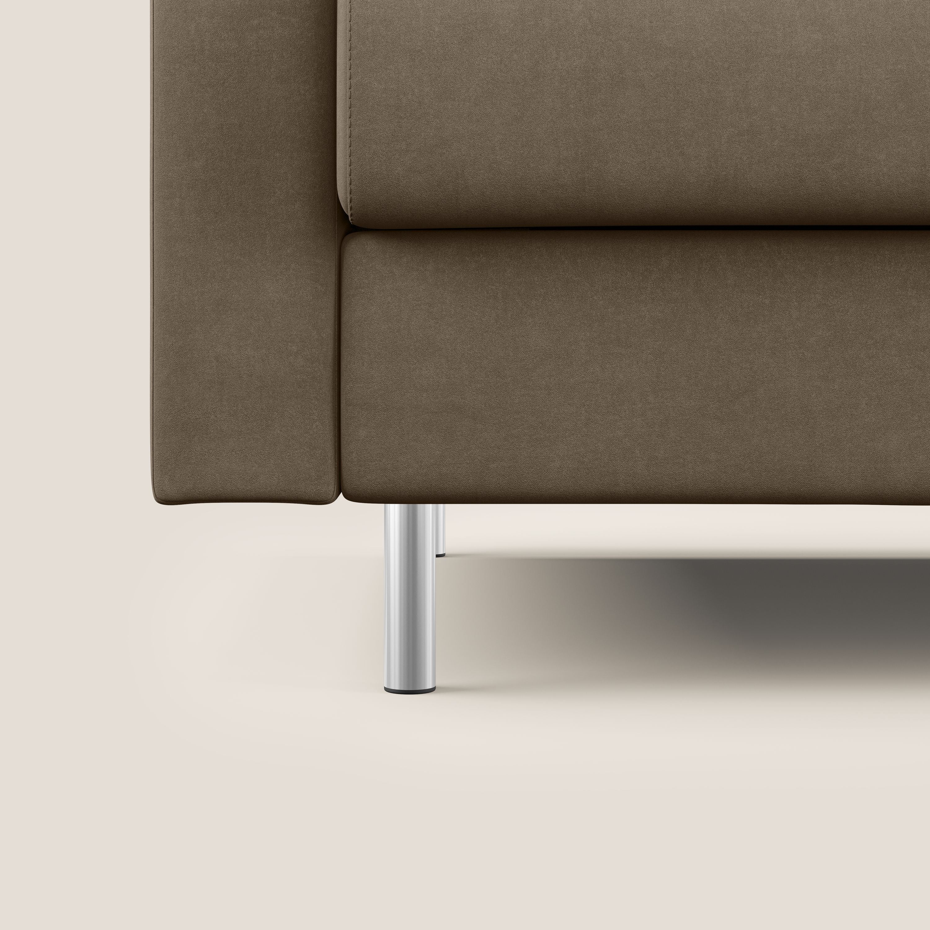 Megan divano letto matrimoniale in microfibra smacchiabile T11 marrone - divani.store