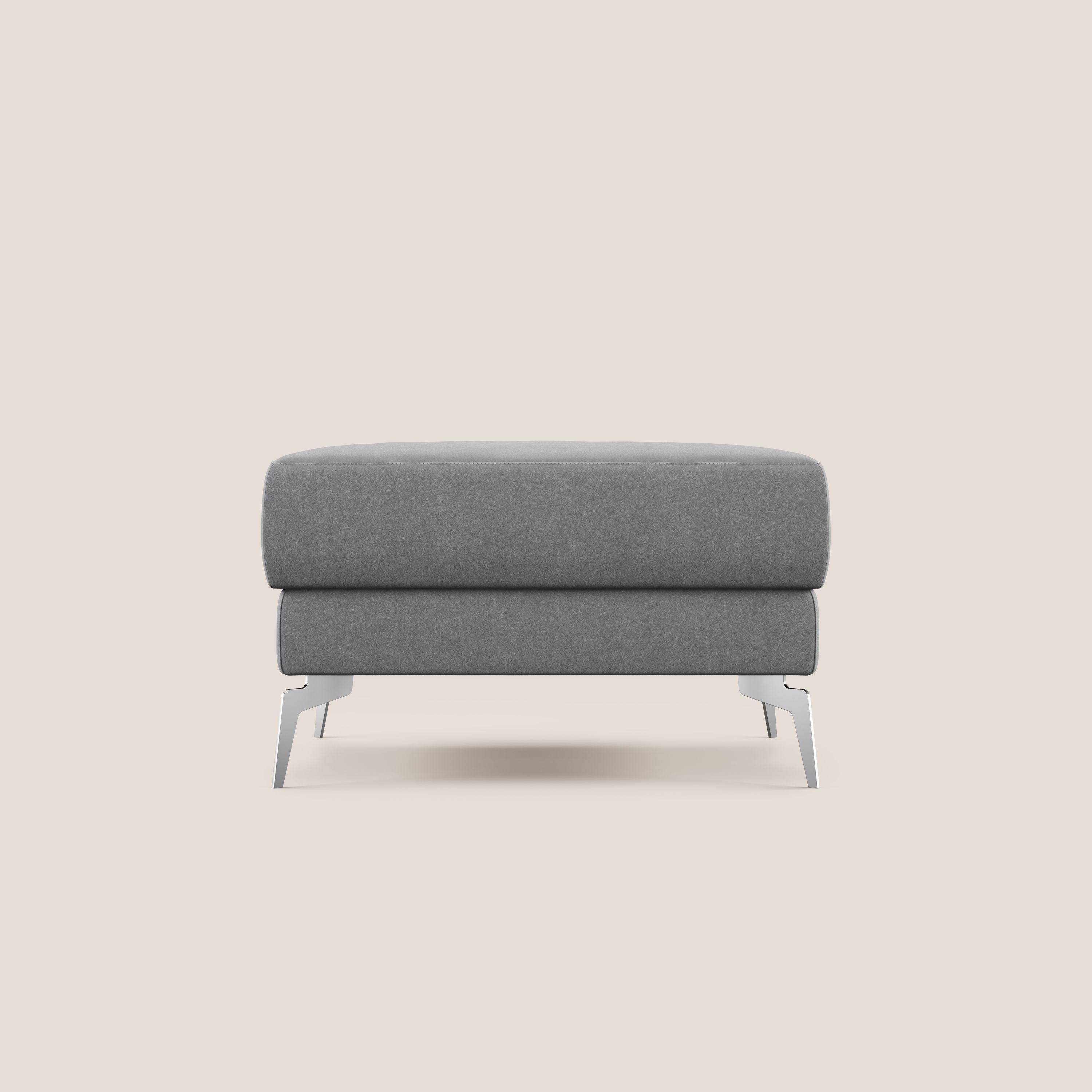 Star Pouf con piedini alti in microfibra impermeabile T11 grigio - divani.store