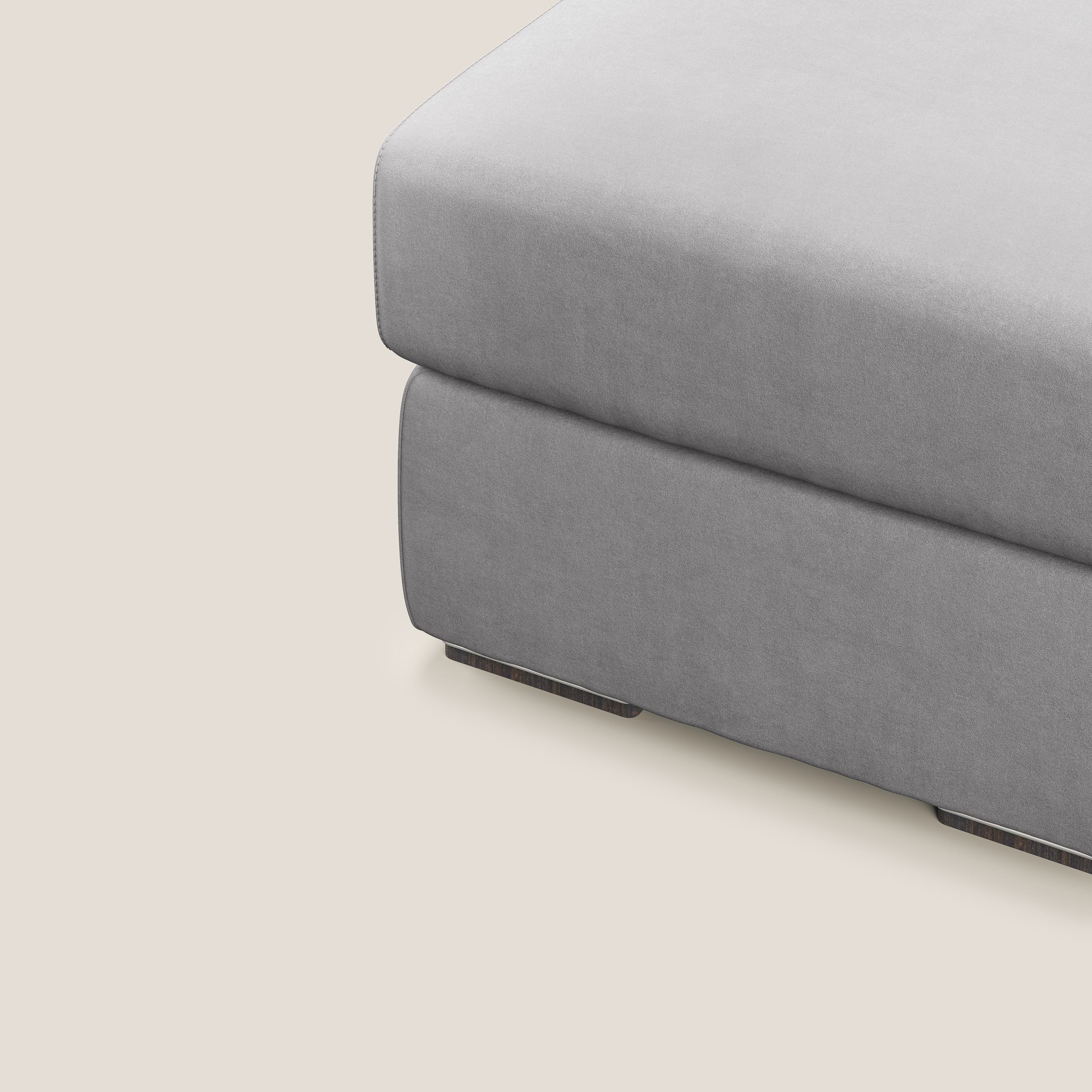 Sun pouf apribile contenitore in microfibra smacchiabile T11 grigio - divani.store