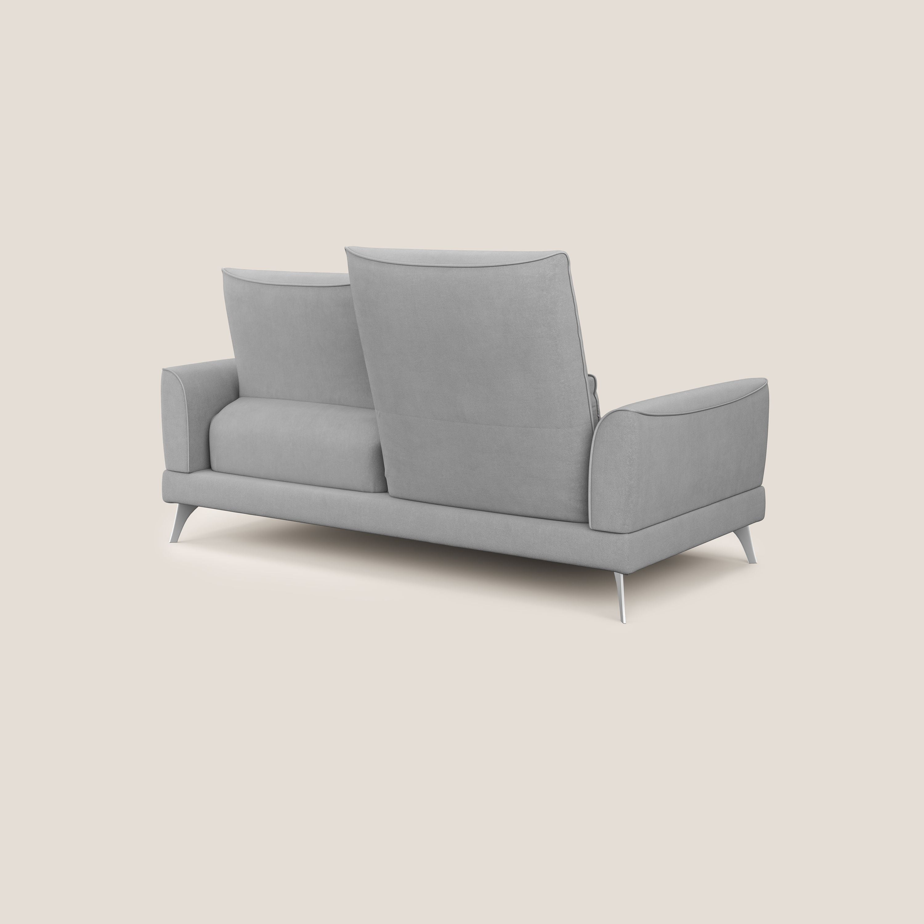 Tommy Divano relax con schienali traslanti in microfibra smacchiabile T11 grigio - divani.store