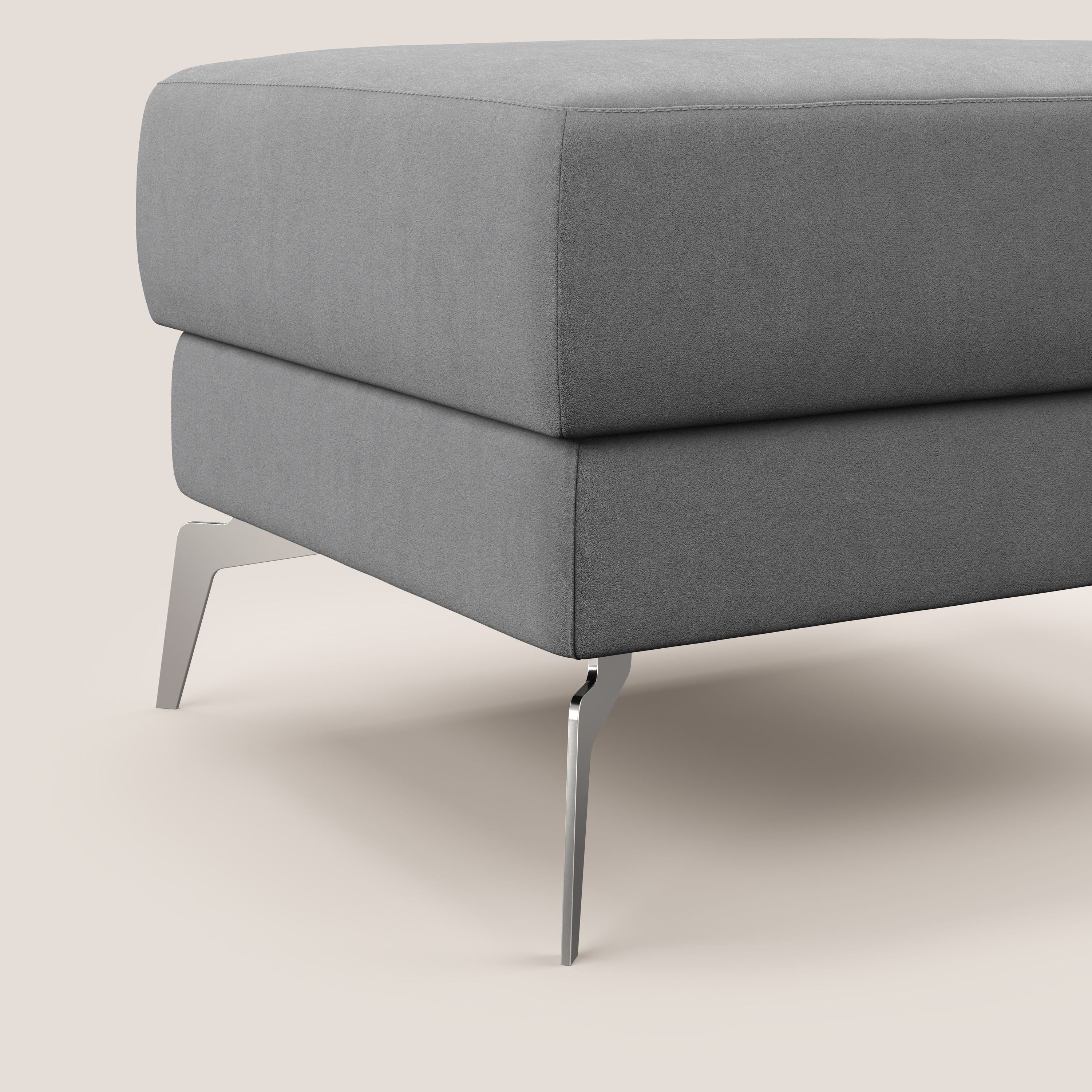 Star Pouf con piedini alti in microfibra impermeabile T11 grigio - divani.store