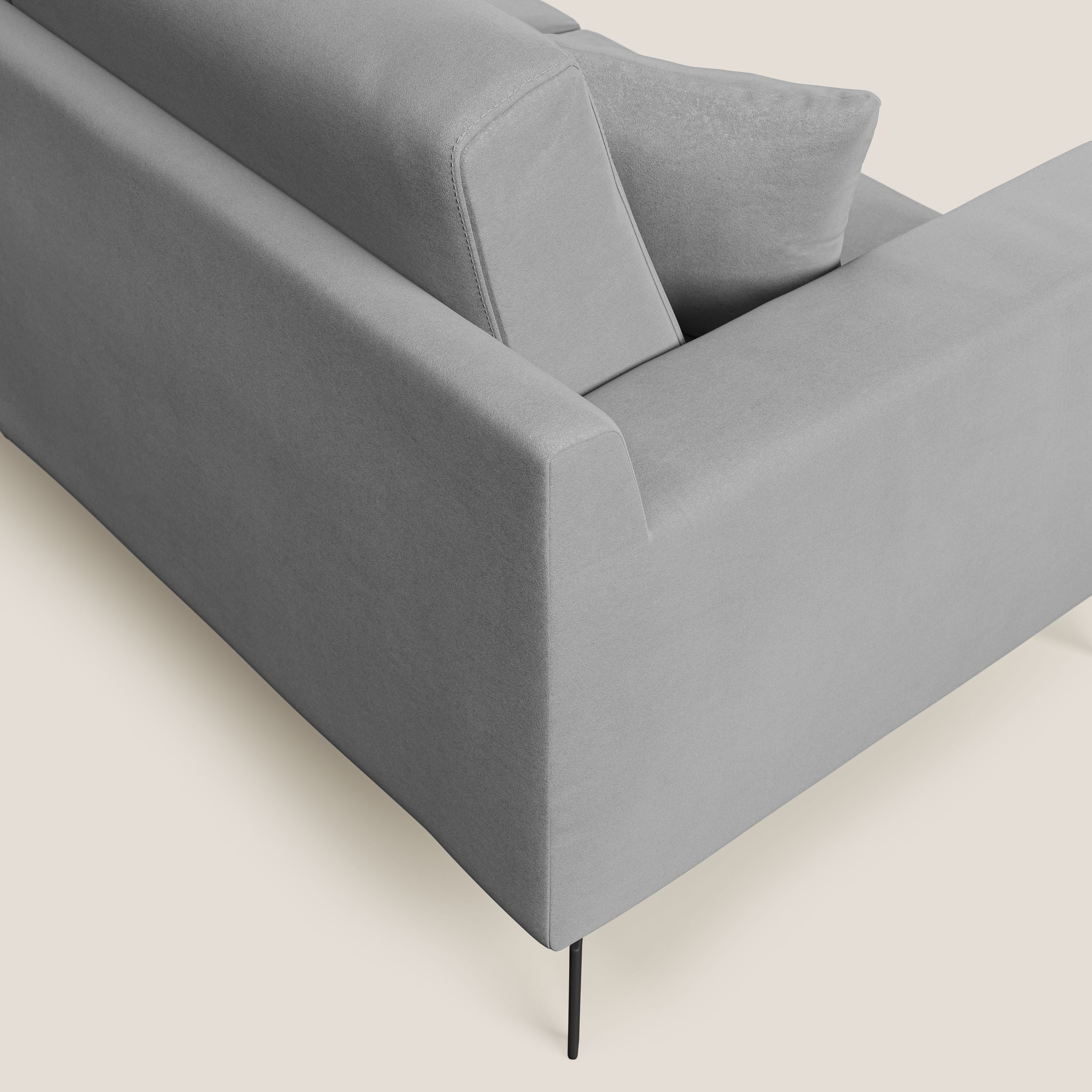 Prestige divano moderno in microfibra smacchiabile T11 grigio - divani.store