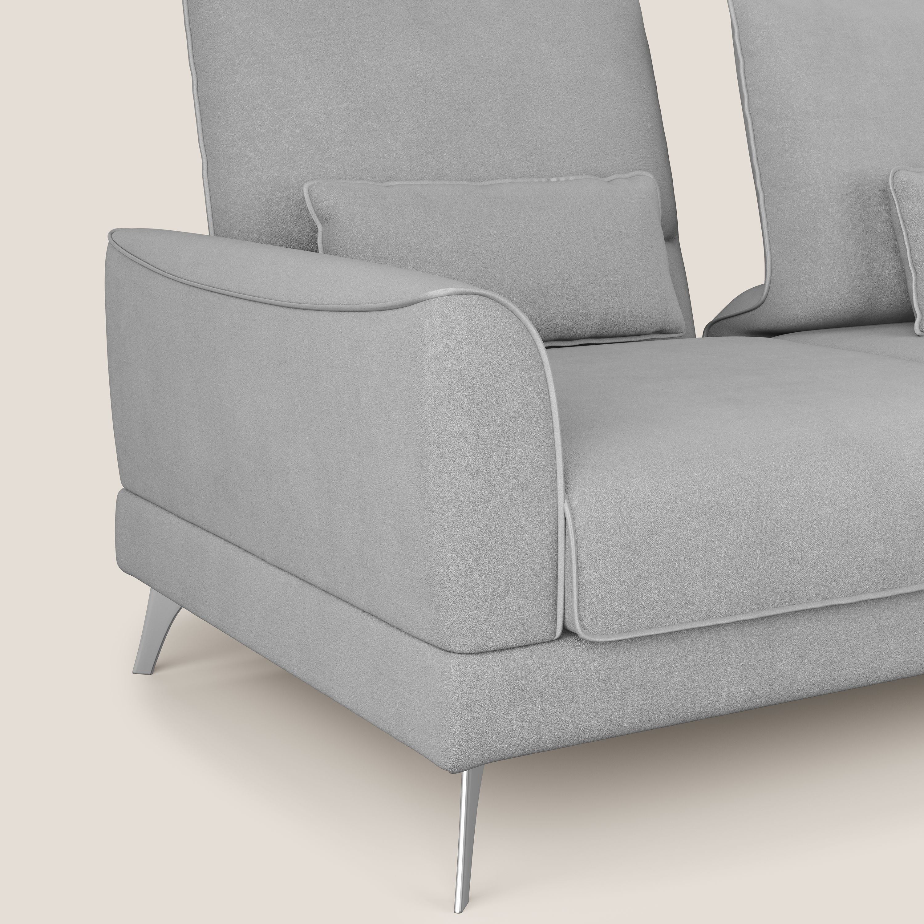 Tommy Divano relax con schienali traslanti in microfibra smacchiabile T11 grigio - divani.store