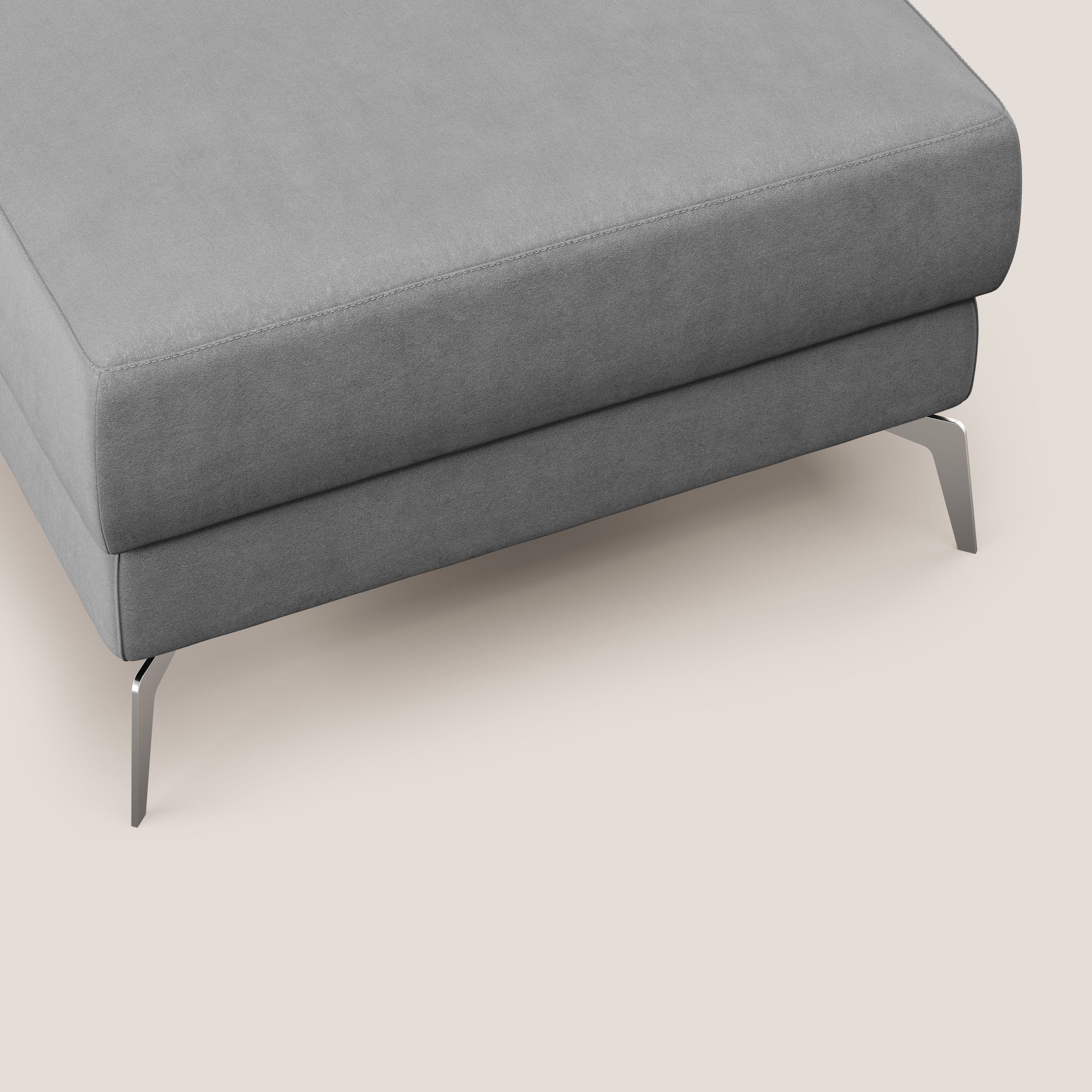 Star Pouf con piedini alti in microfibra impermeabile T11 grigio - divani.store