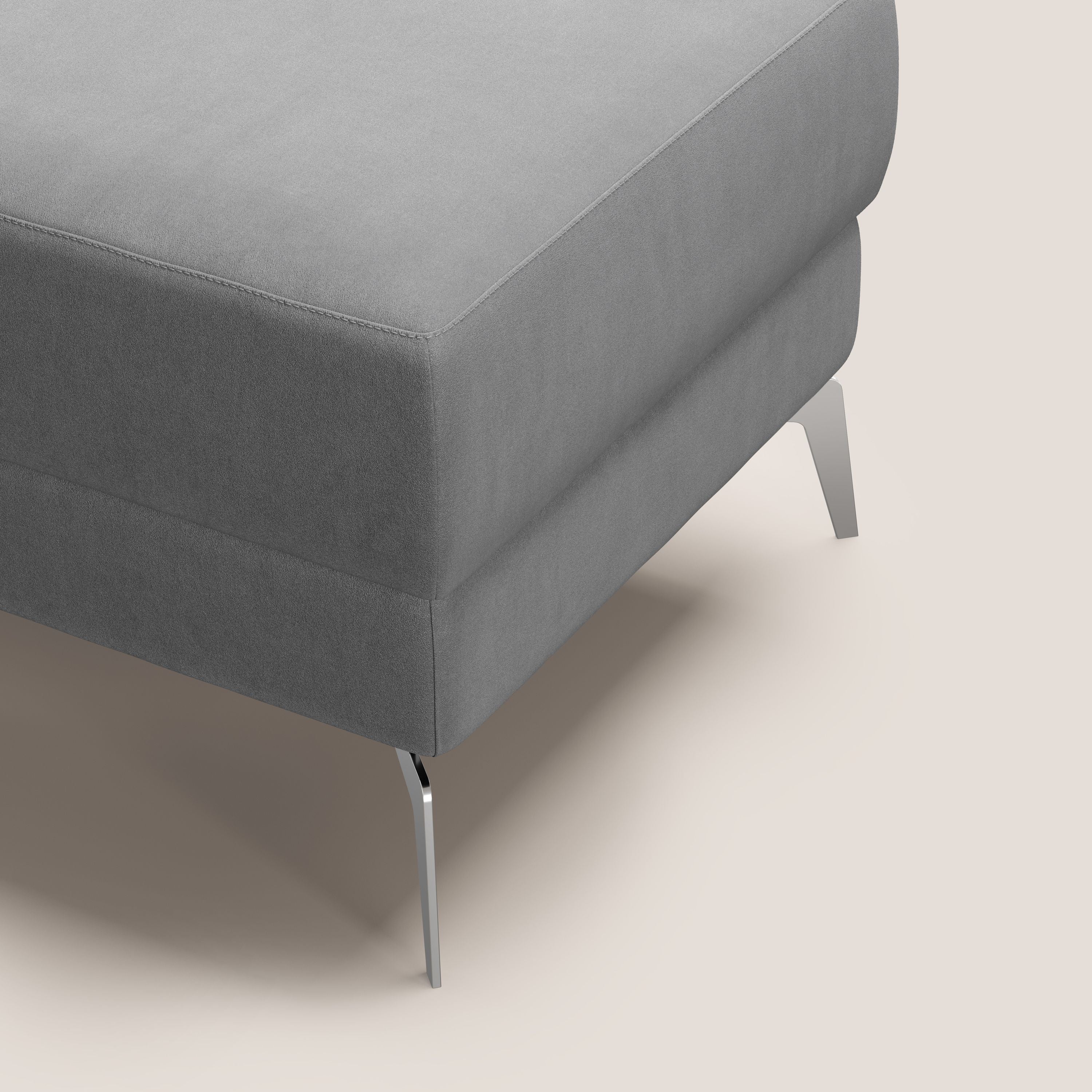 Star Pouf con piedini alti in microfibra impermeabile T11 grigio - divani.store
