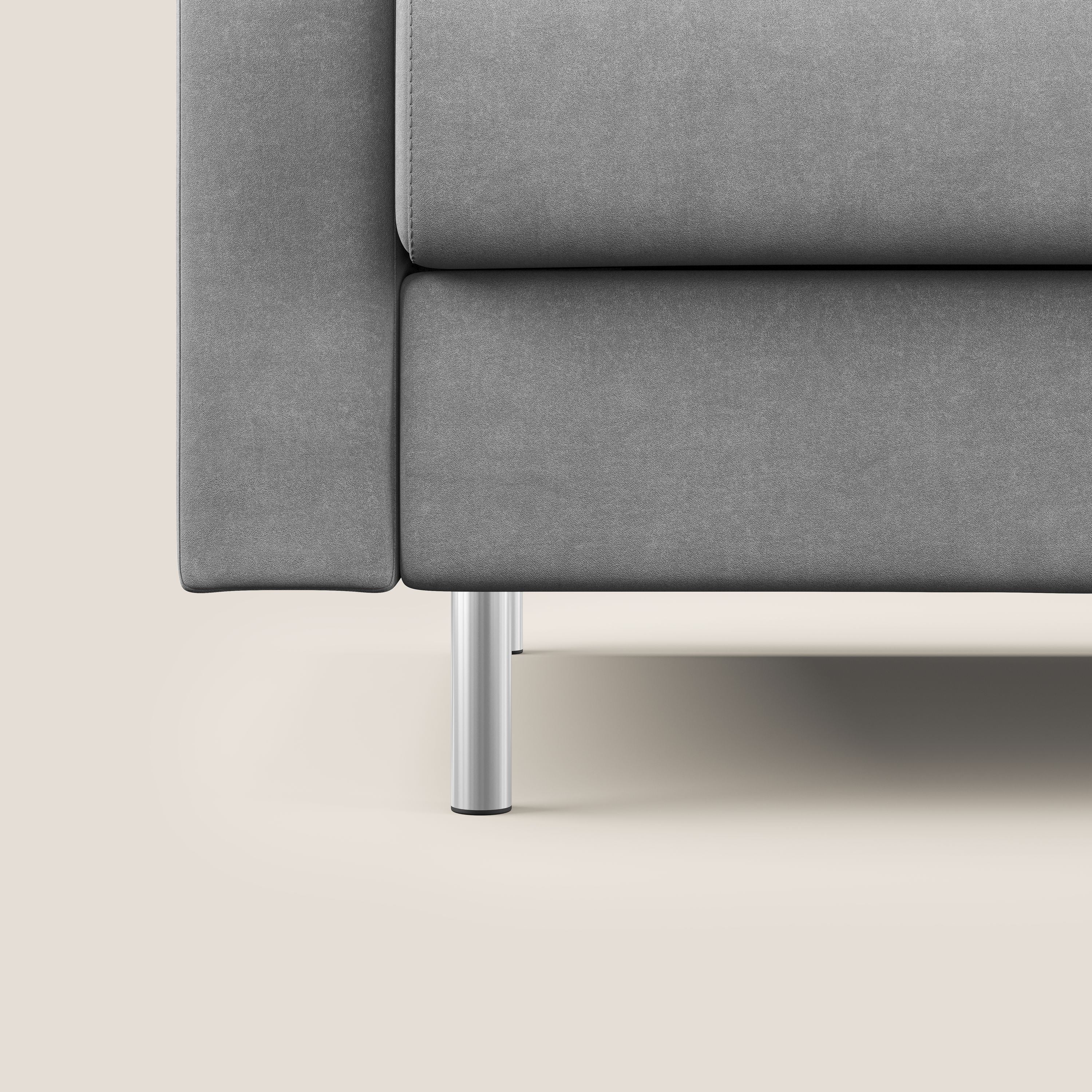 Megan divano letto matrimoniale in microfibra smacchiabile T11 grigio - divani.store