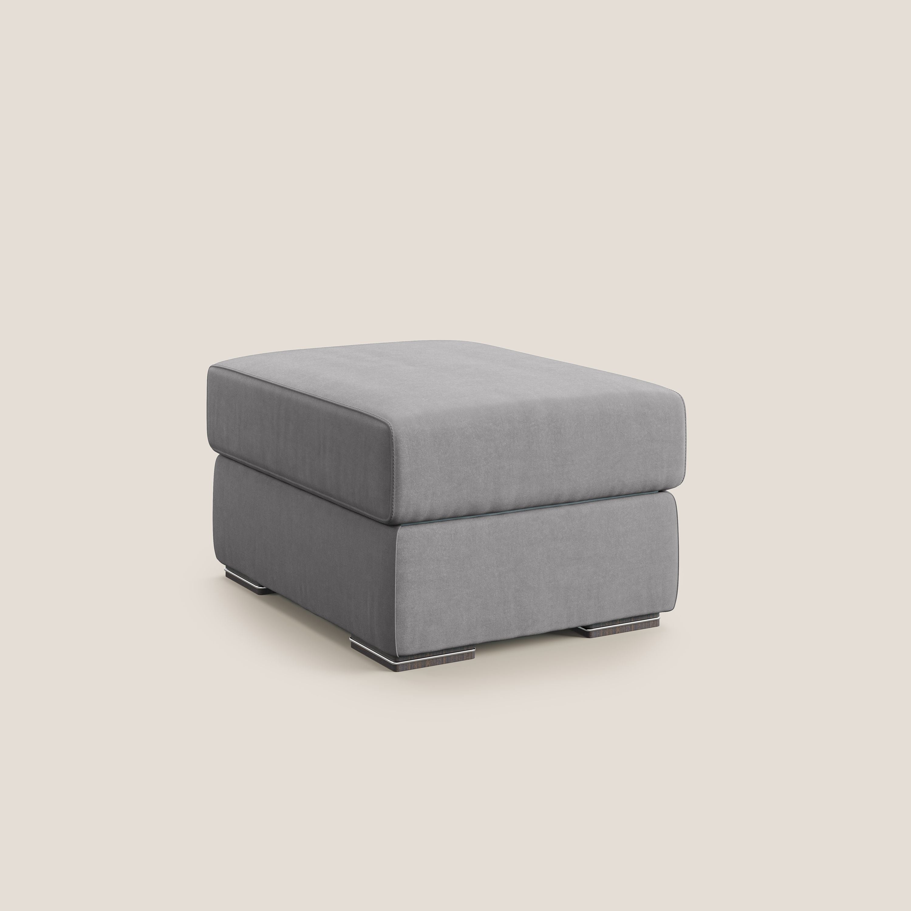 Sun pouf apribile contenitore in microfibra smacchiabile T11 grigio - divani.store