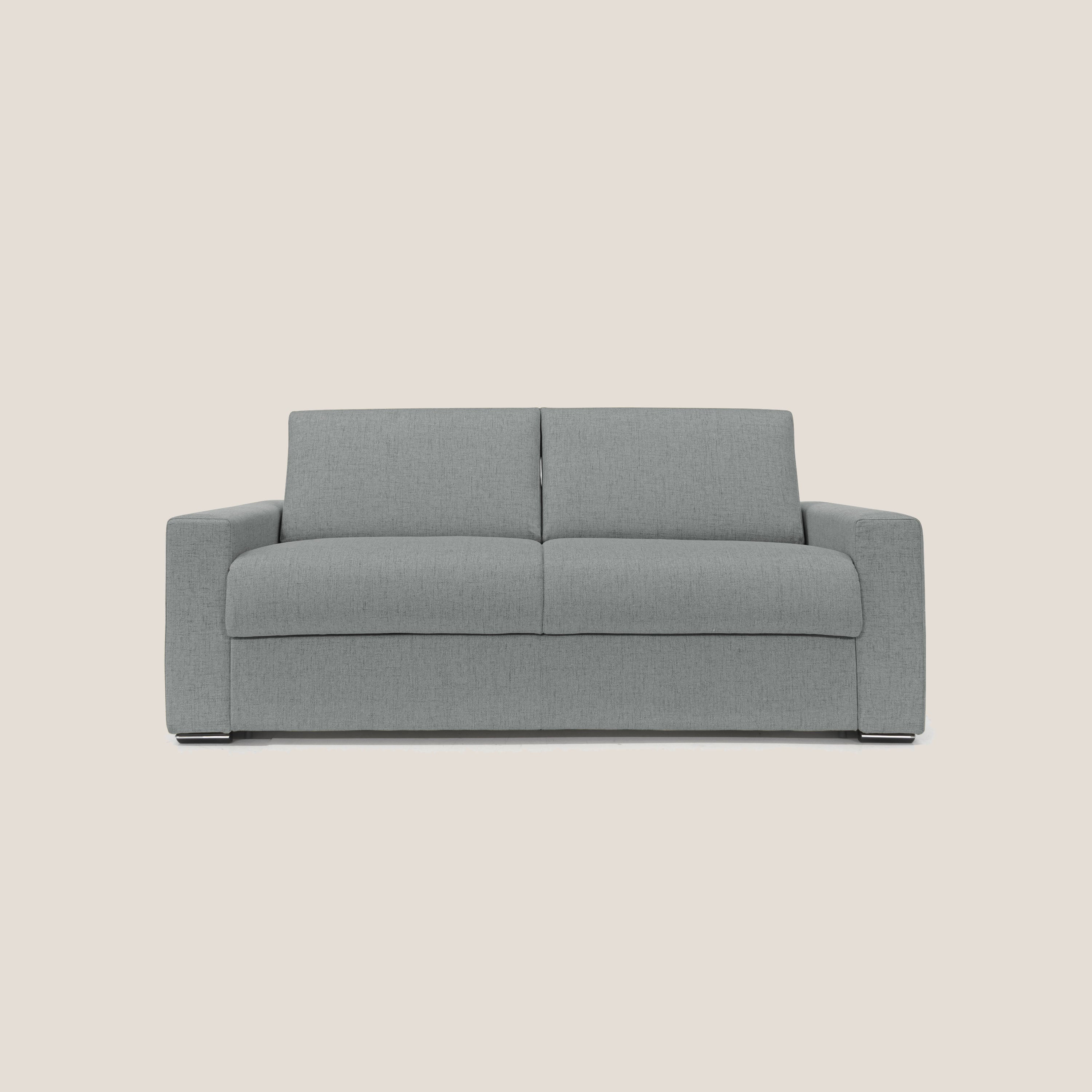 Nixon Divano letto matrimoniale con materasso 20 cm in tessuto impermeabile T03 grigio - divani.store