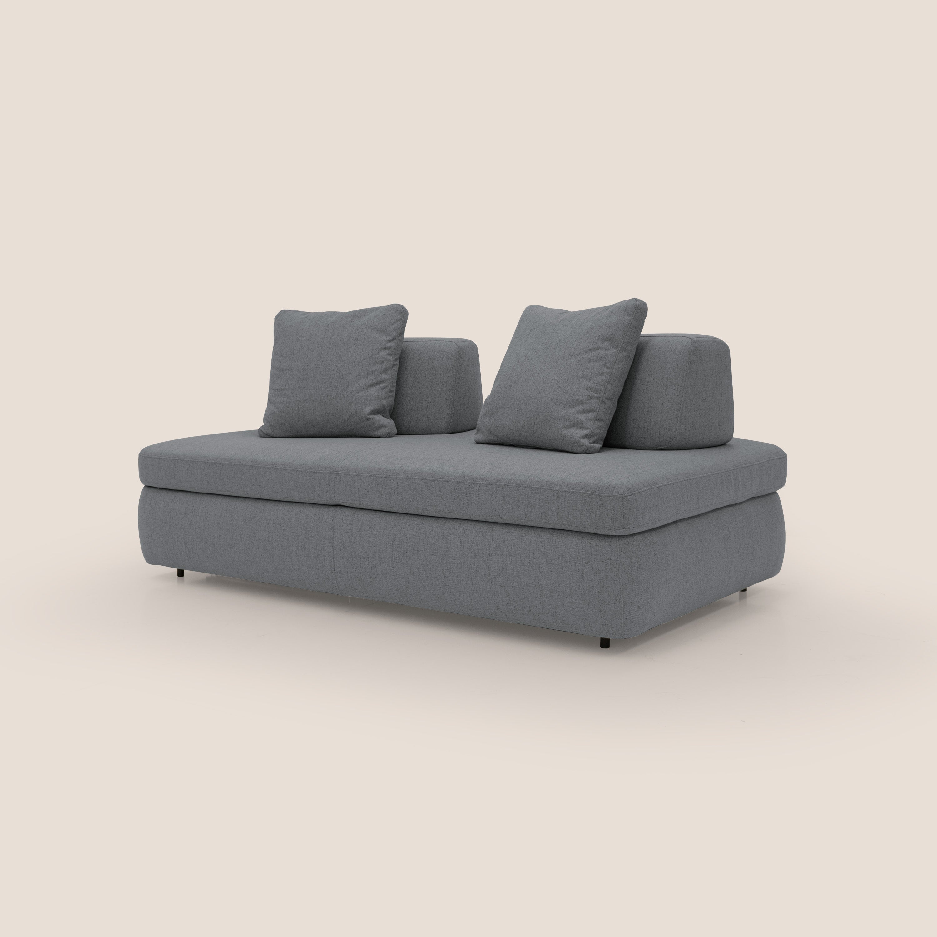 Gransasso Divano letto matrimoniale dal DESIGN innovativo in tessuto impermeabile T03 grigio - divani.store