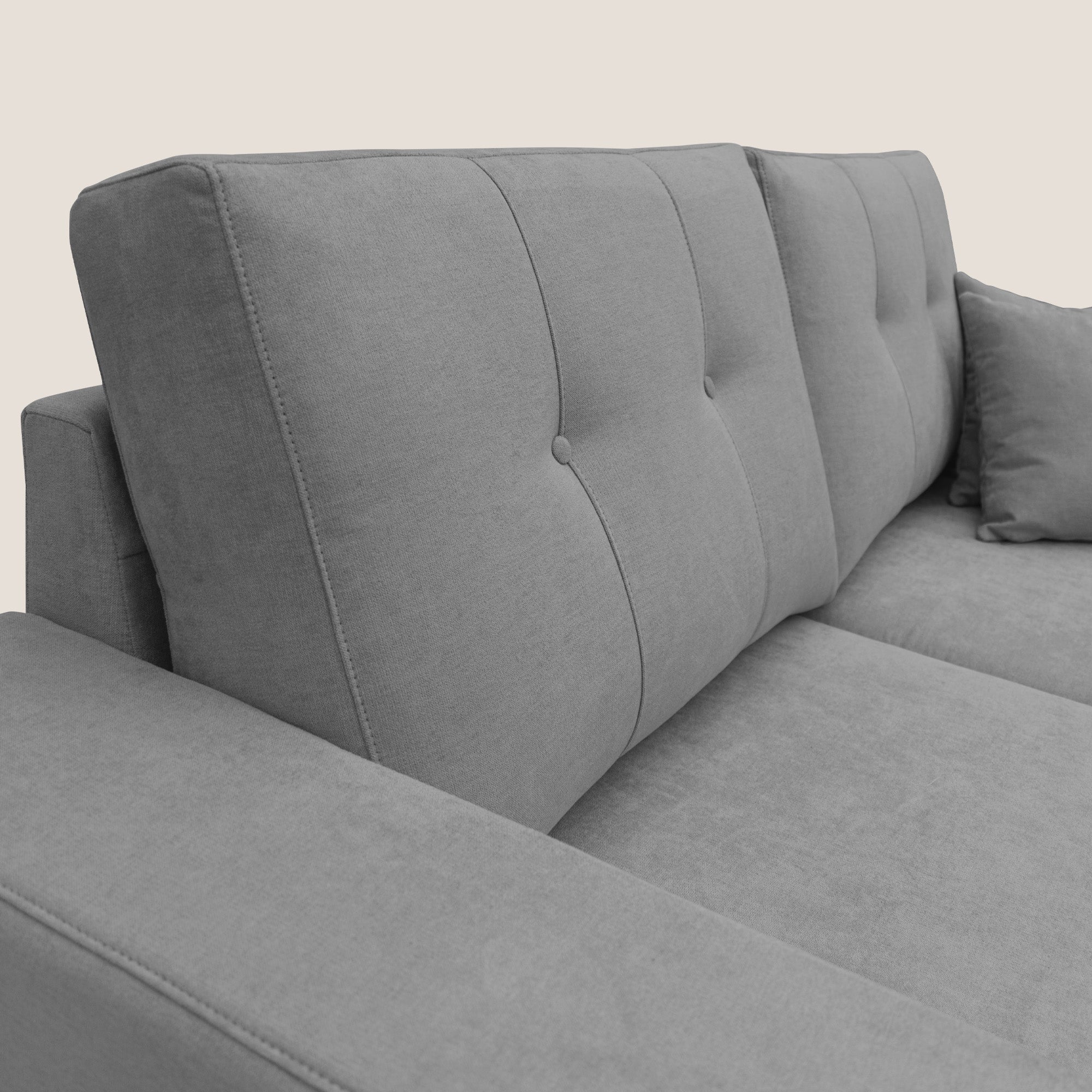 Giove divano in morbido tessuto impermeabile T02 grigio - divani.store