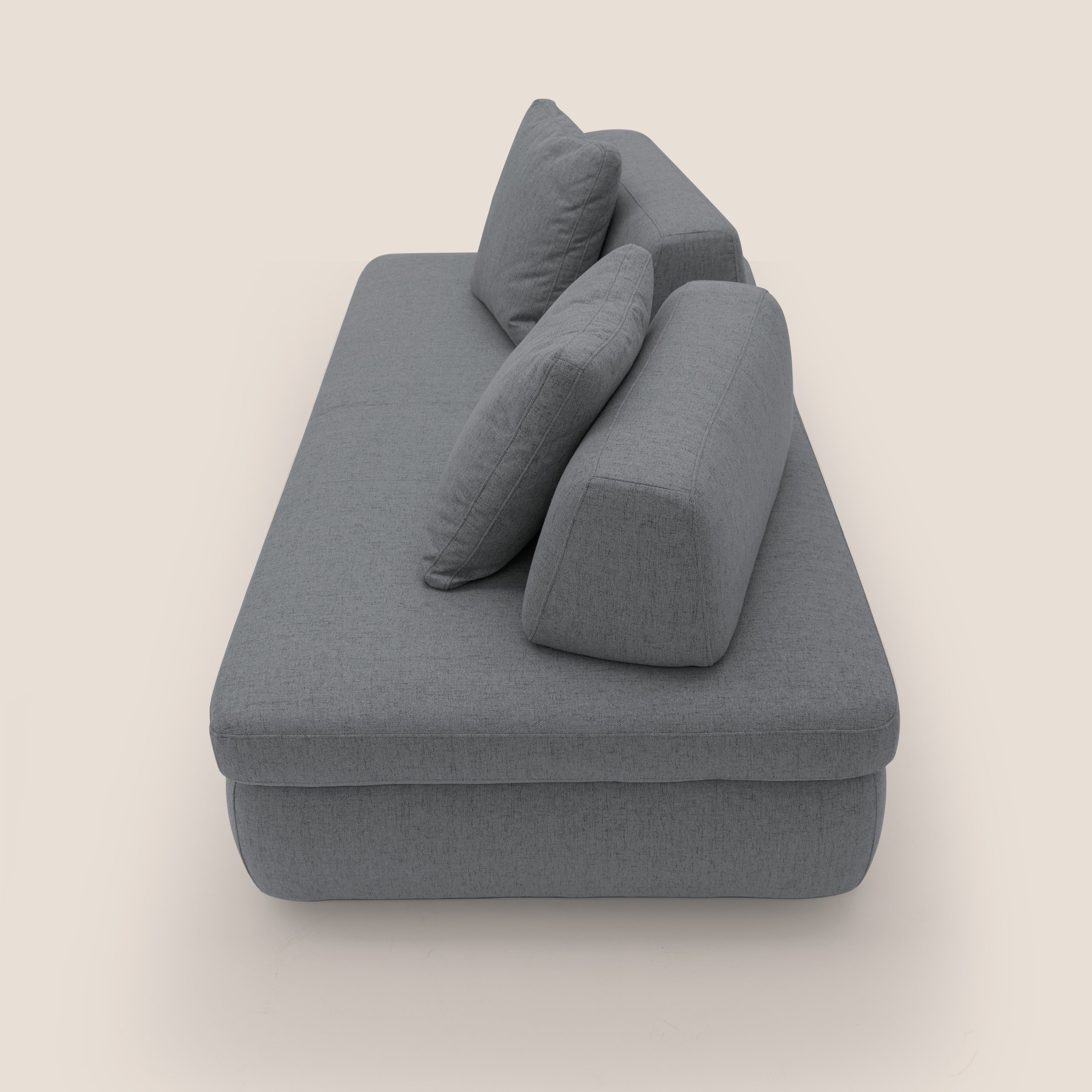 Gransasso Divano letto matrimoniale dal DESIGN innovativo in tessuto impermeabile T03 grigio - divani.store