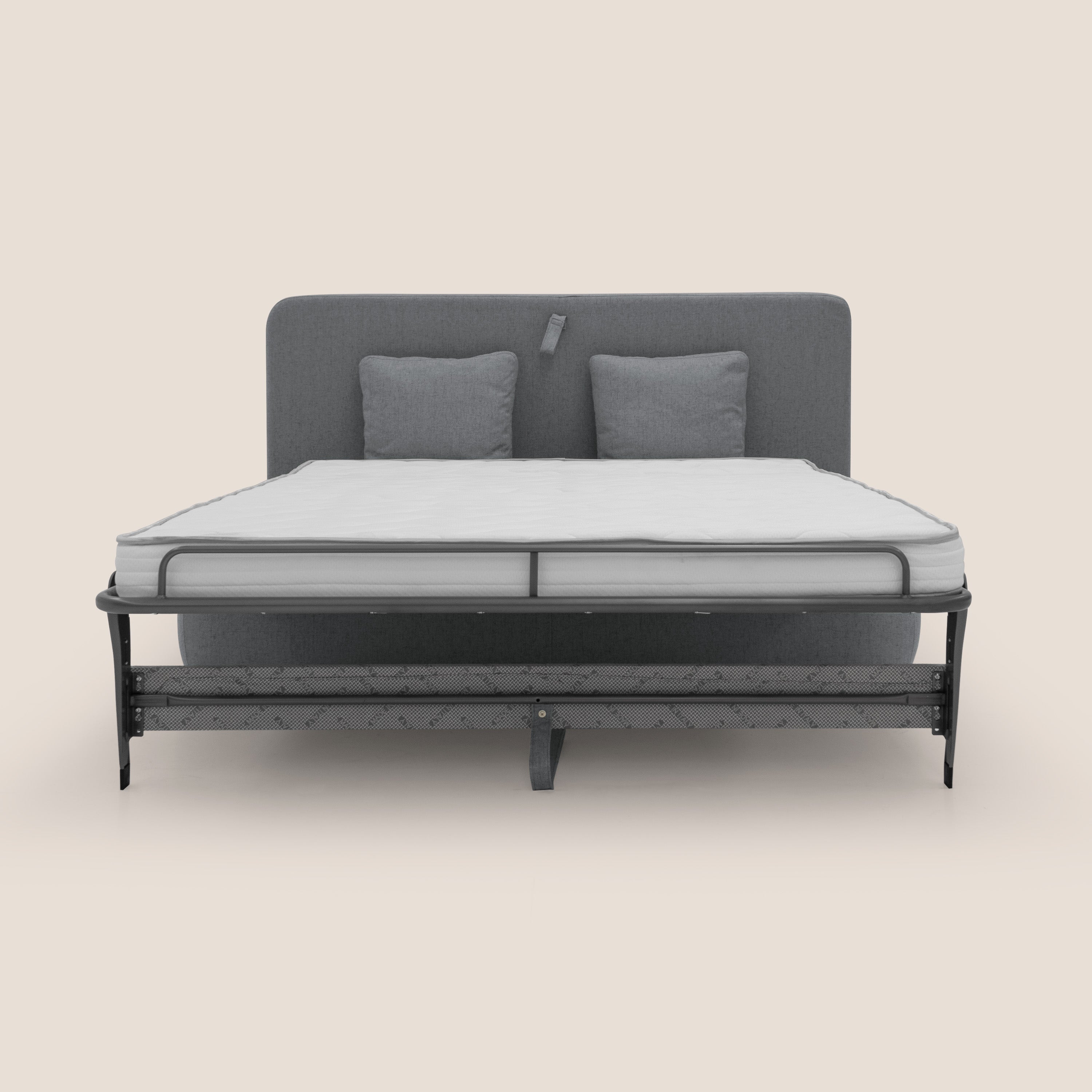Gransasso Divano letto matrimoniale dal DESIGN innovativo in tessuto impermeabile T03 grigio - divani.store