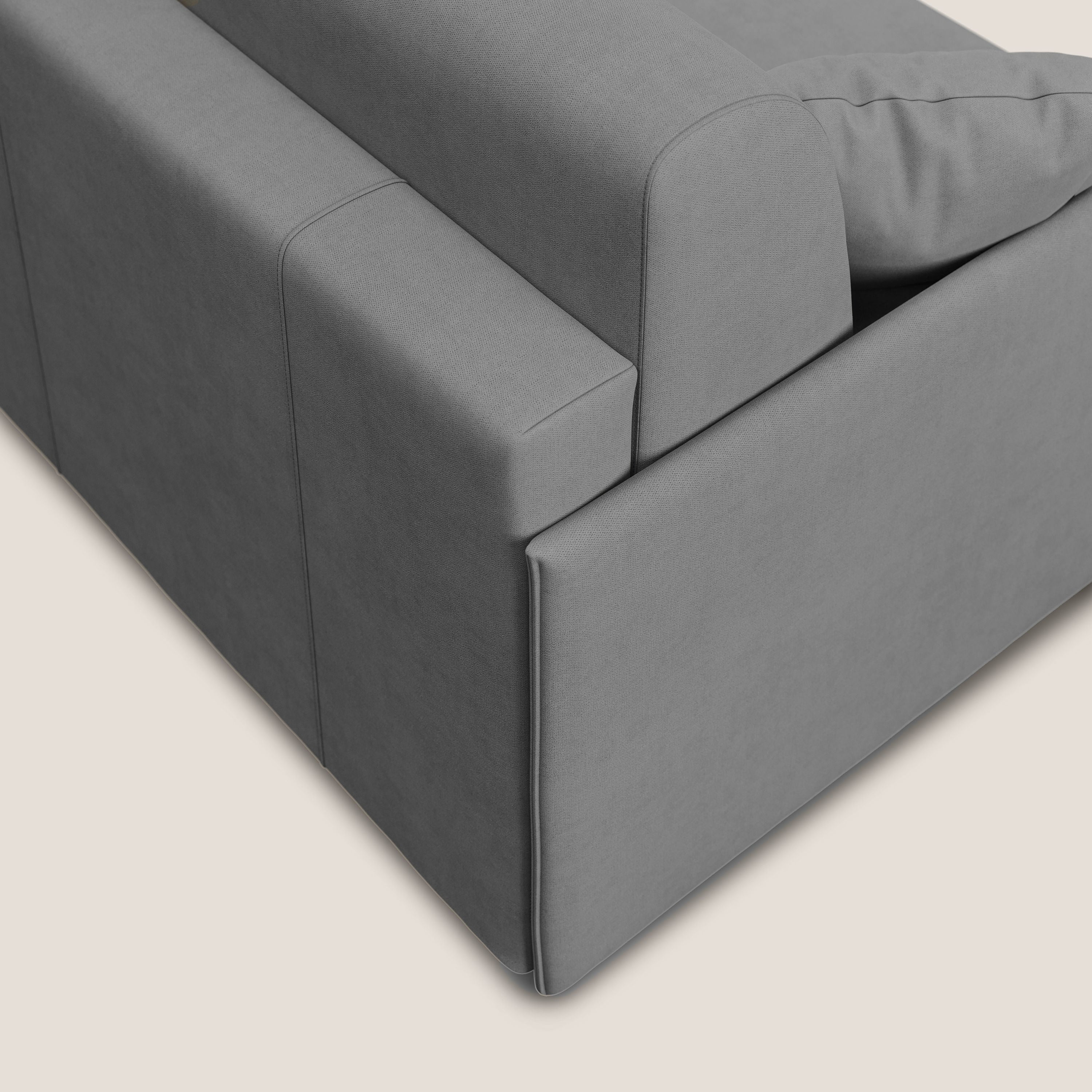 Evans Divano letto in morbido tessuto impermeabile T02 grigio - divani.store