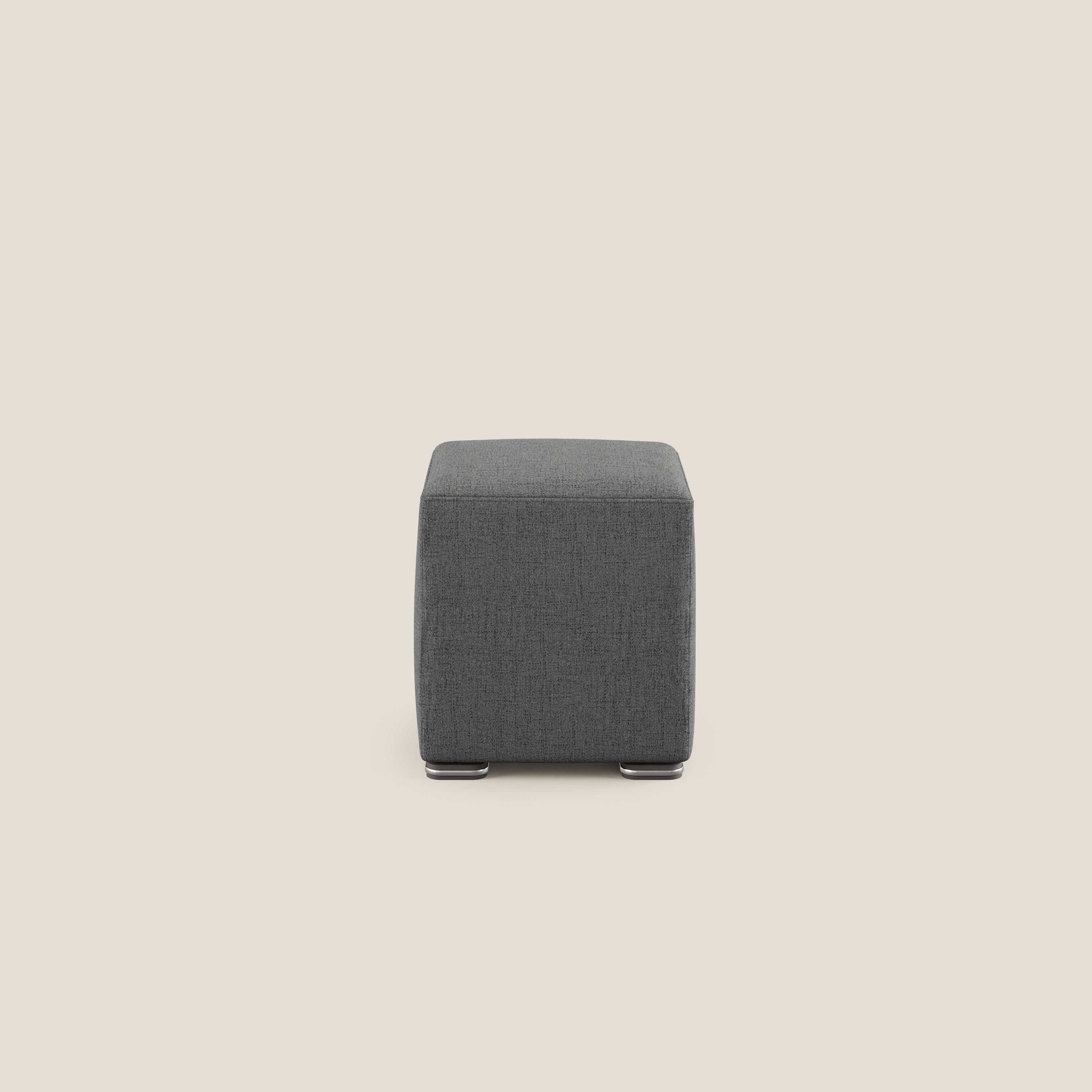 Cube pouf in tessuto morbido impermeabile T03 grigio - divani.store