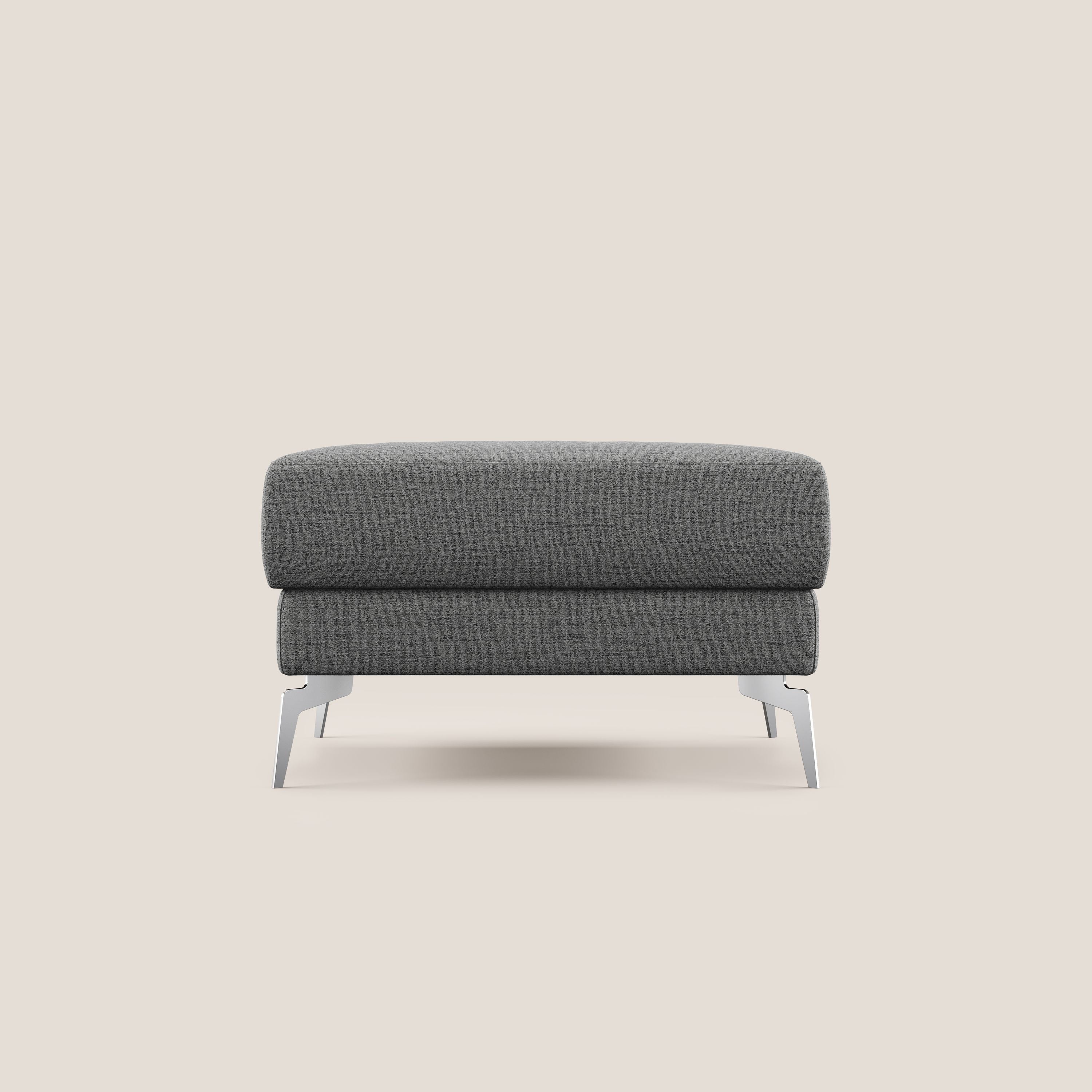 Star Pouf con piedini alti in tessuto impermeabile fiammato T03 grigio - divani.store