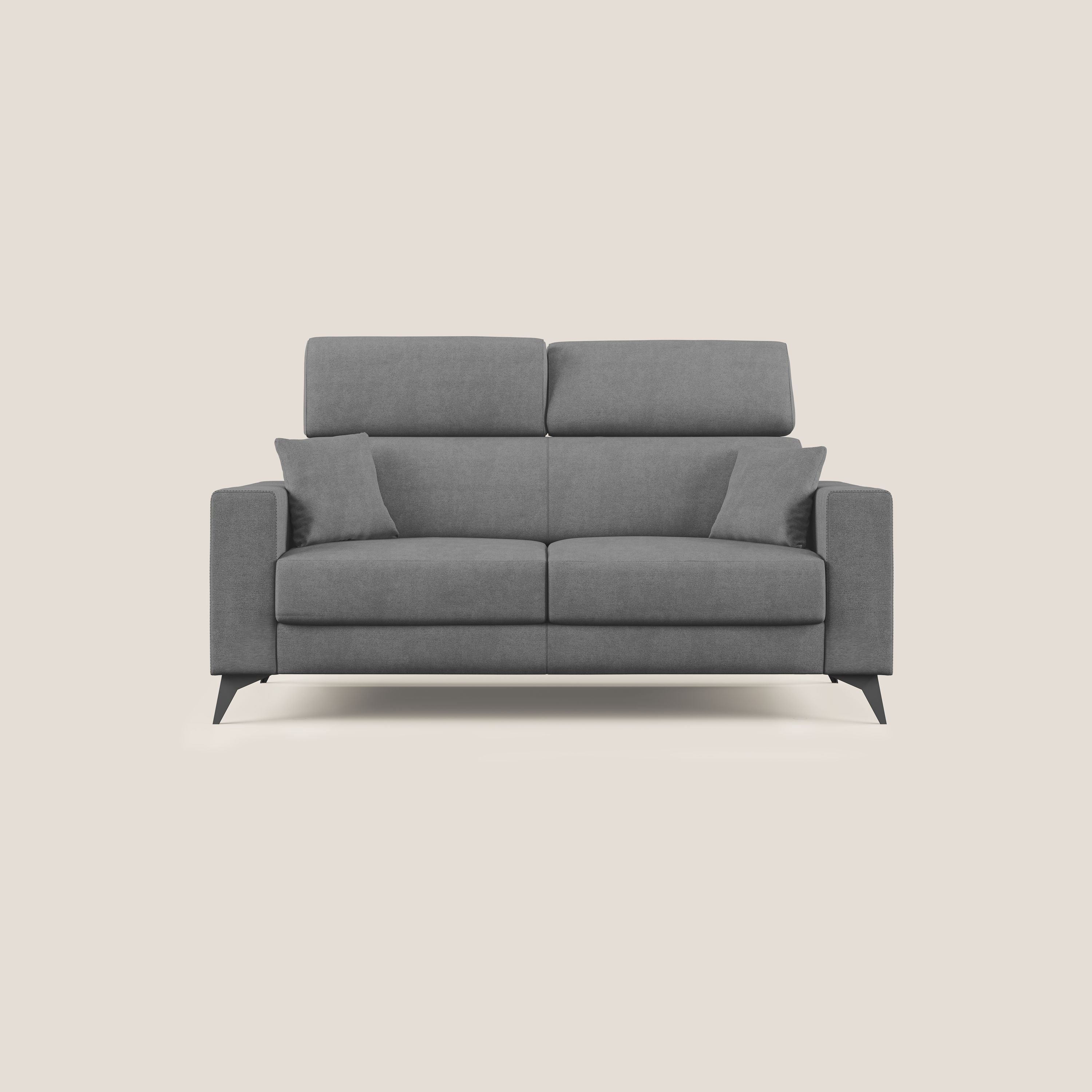 Pegaso divano letto con poggiatesta reclinabili e rivestimento T02 grigio - divani.store
