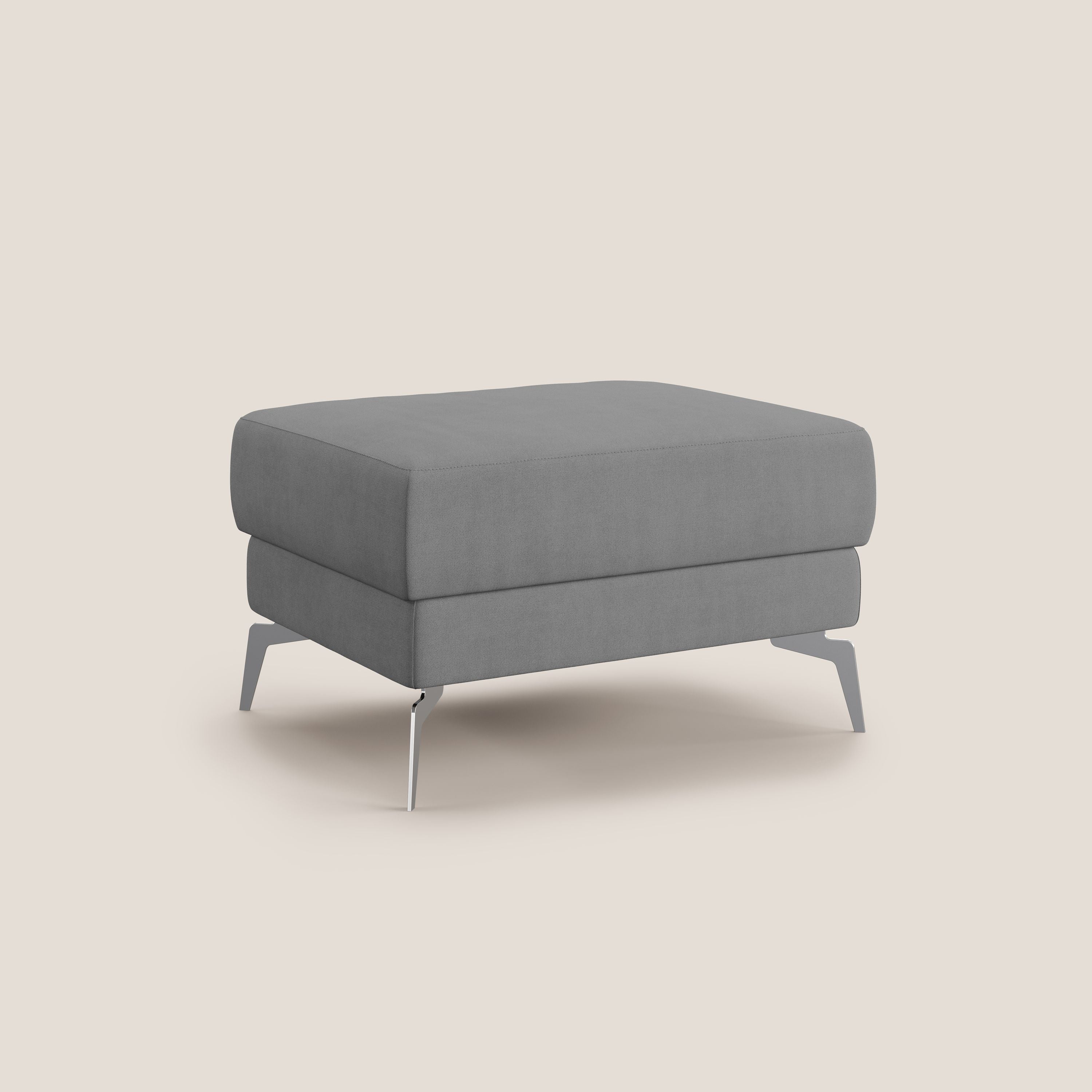Star Pouf con piedini alti in tessuto impermeabile T02 grigio - divani.store