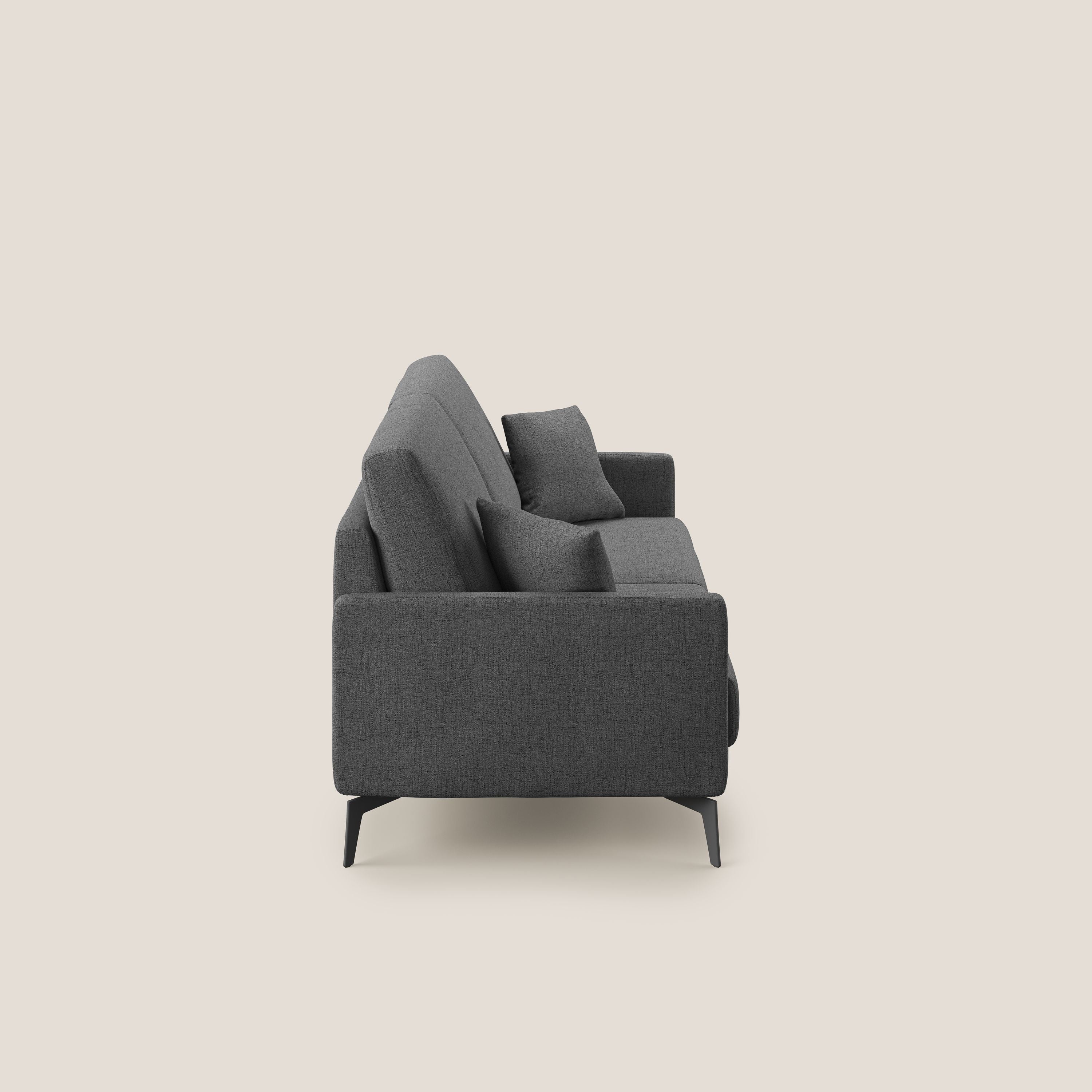 Saturno divano moderno in tessuto morbido impermeabile T03 grigio - divani.store