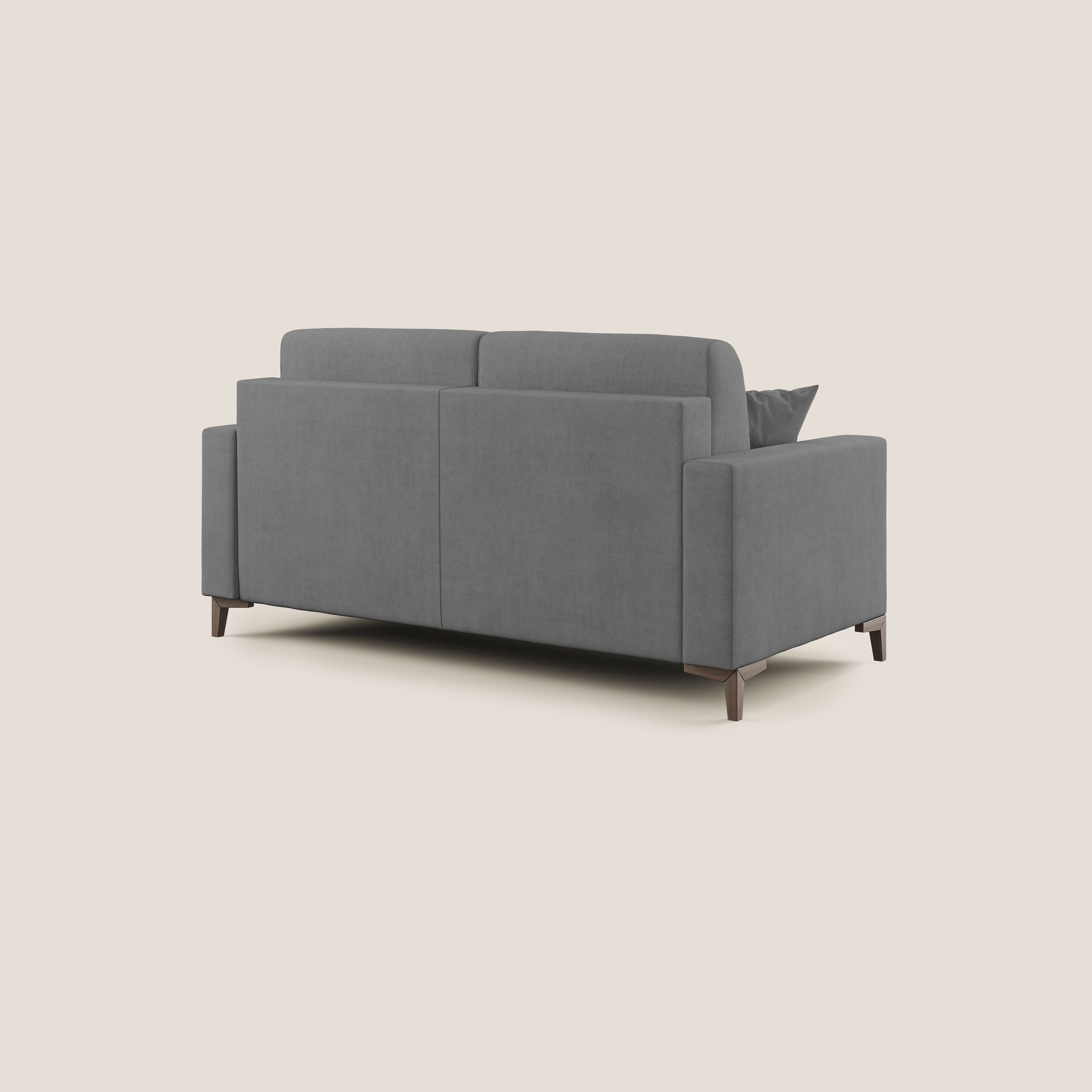 Kafka divano letto matrimoniale in morbido tessuto impermeabile T02 grigio - divani.store