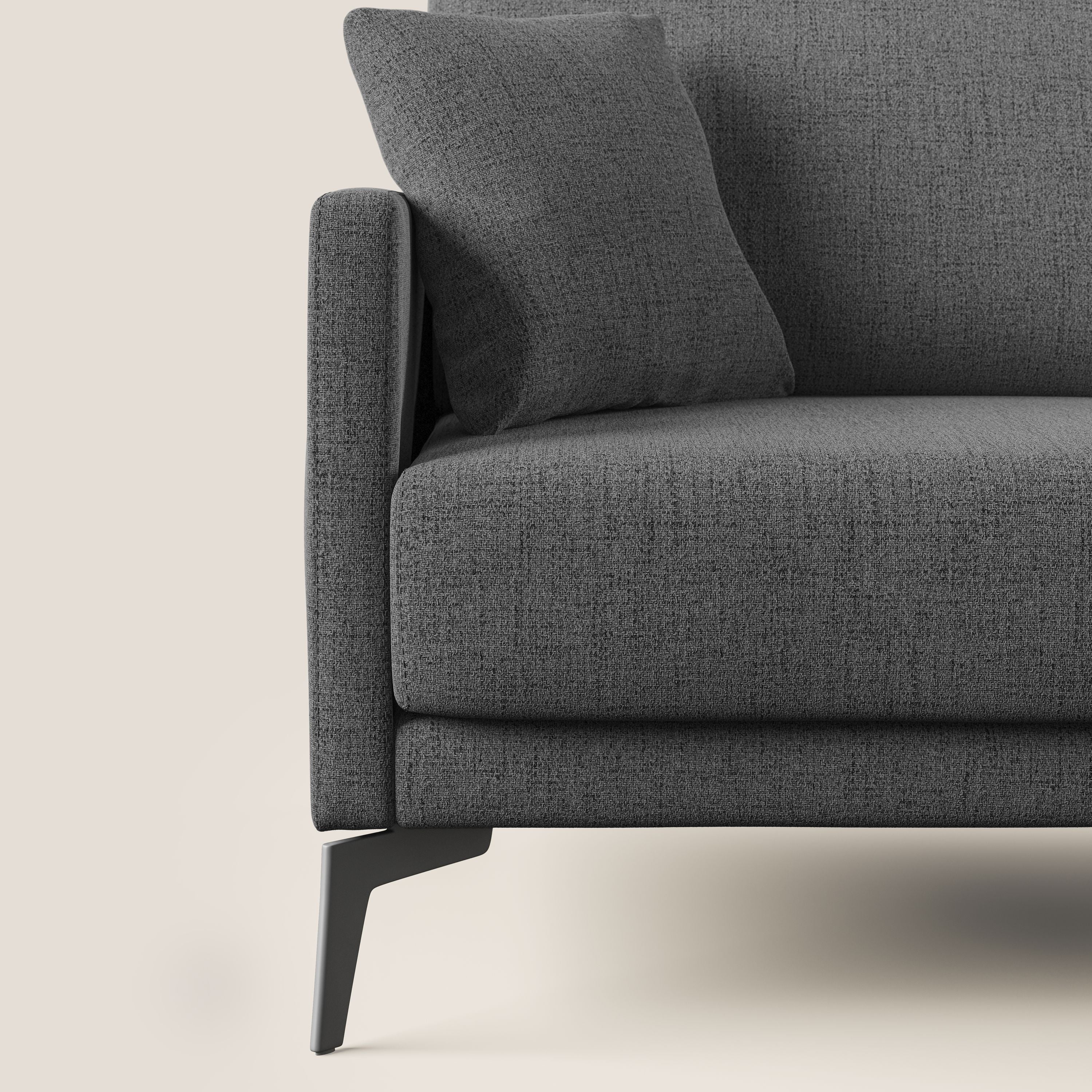 Saturno divano moderno in tessuto morbido impermeabile T03 grigio - divani.store