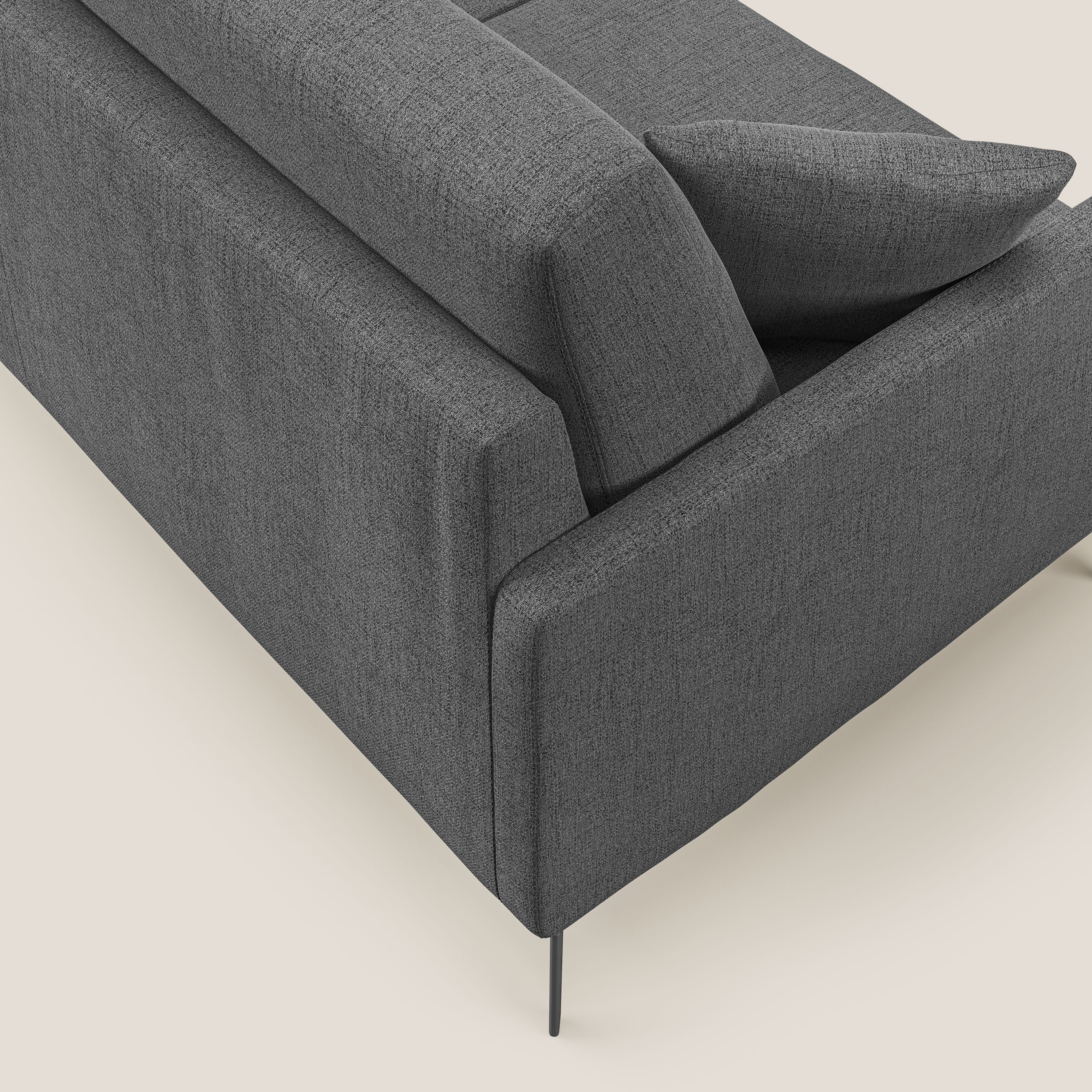 Saturno divano moderno in tessuto morbido impermeabile T03 grigio - divani.store