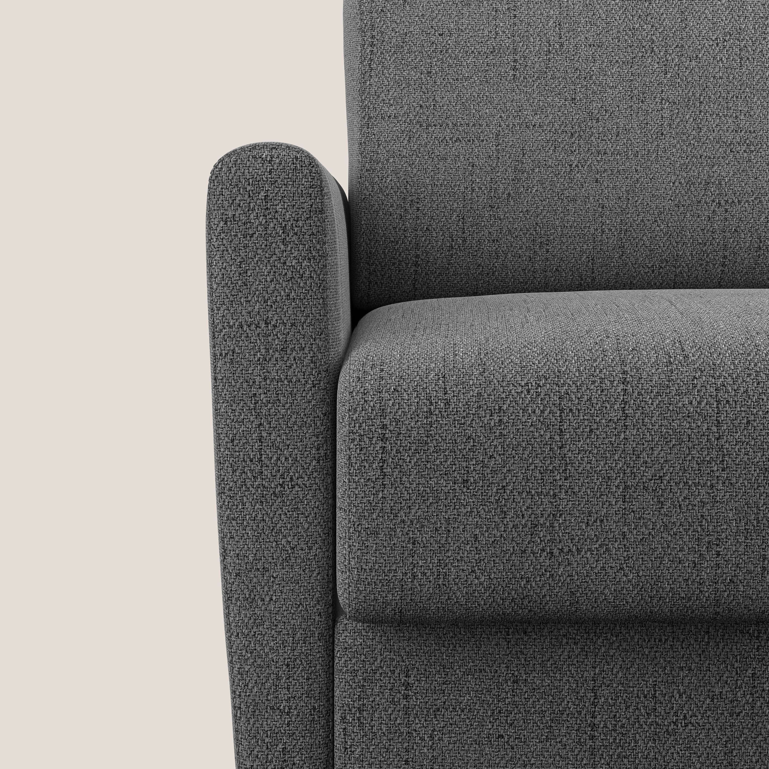 Edgar poltrona letto in tessuto felis impermeabile T03 grigio - divani.store