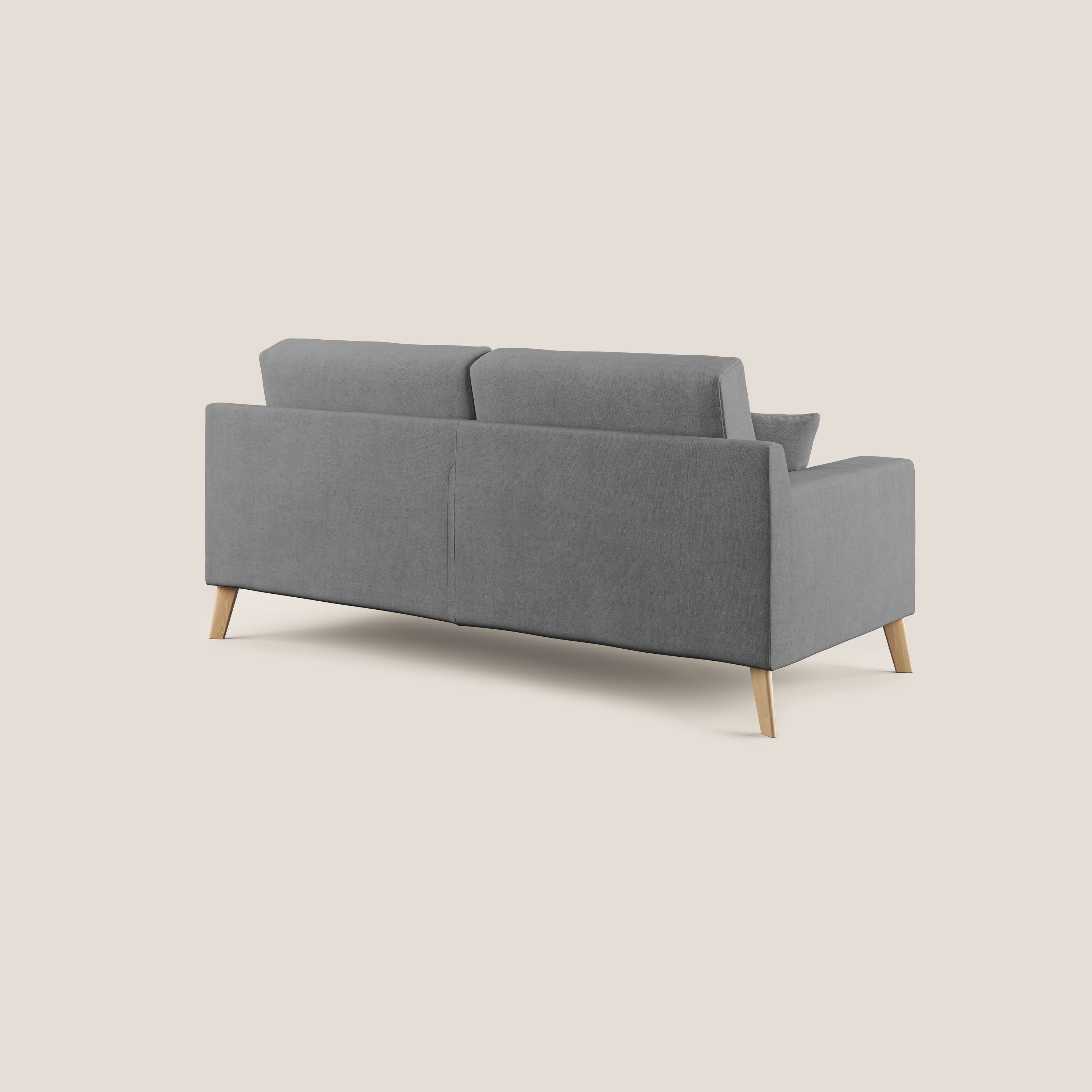 Danish divano moderno in tessuto morbido impermeabile T02 grigio - divani.store
